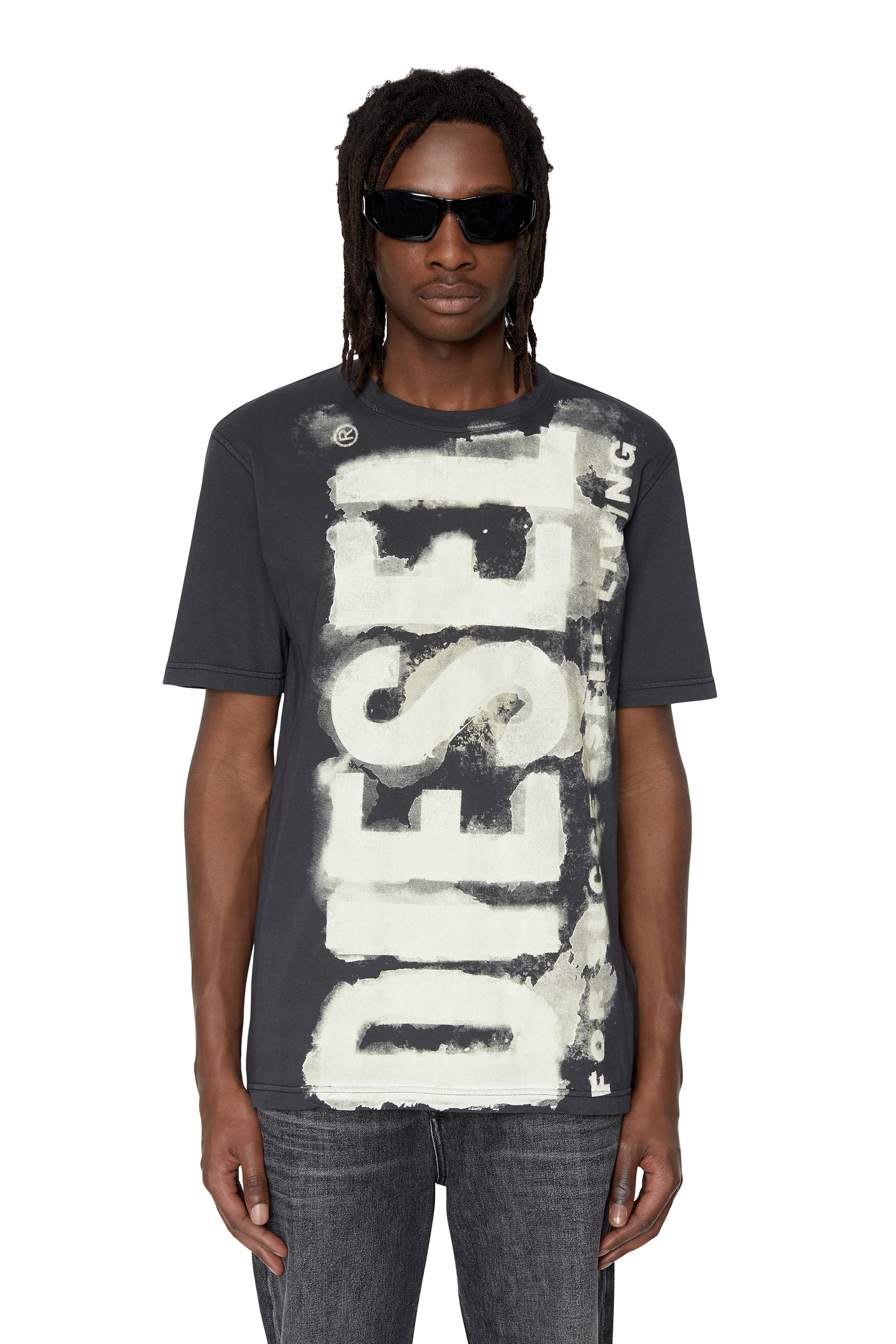 Homme Vêtements Diesel Homme Tee-shirts & Polos Diesel Homme Tee-shirts Diesel Homme L gris Tee-shirt DIESEL 3 Tee-shirts Diesel Homme 