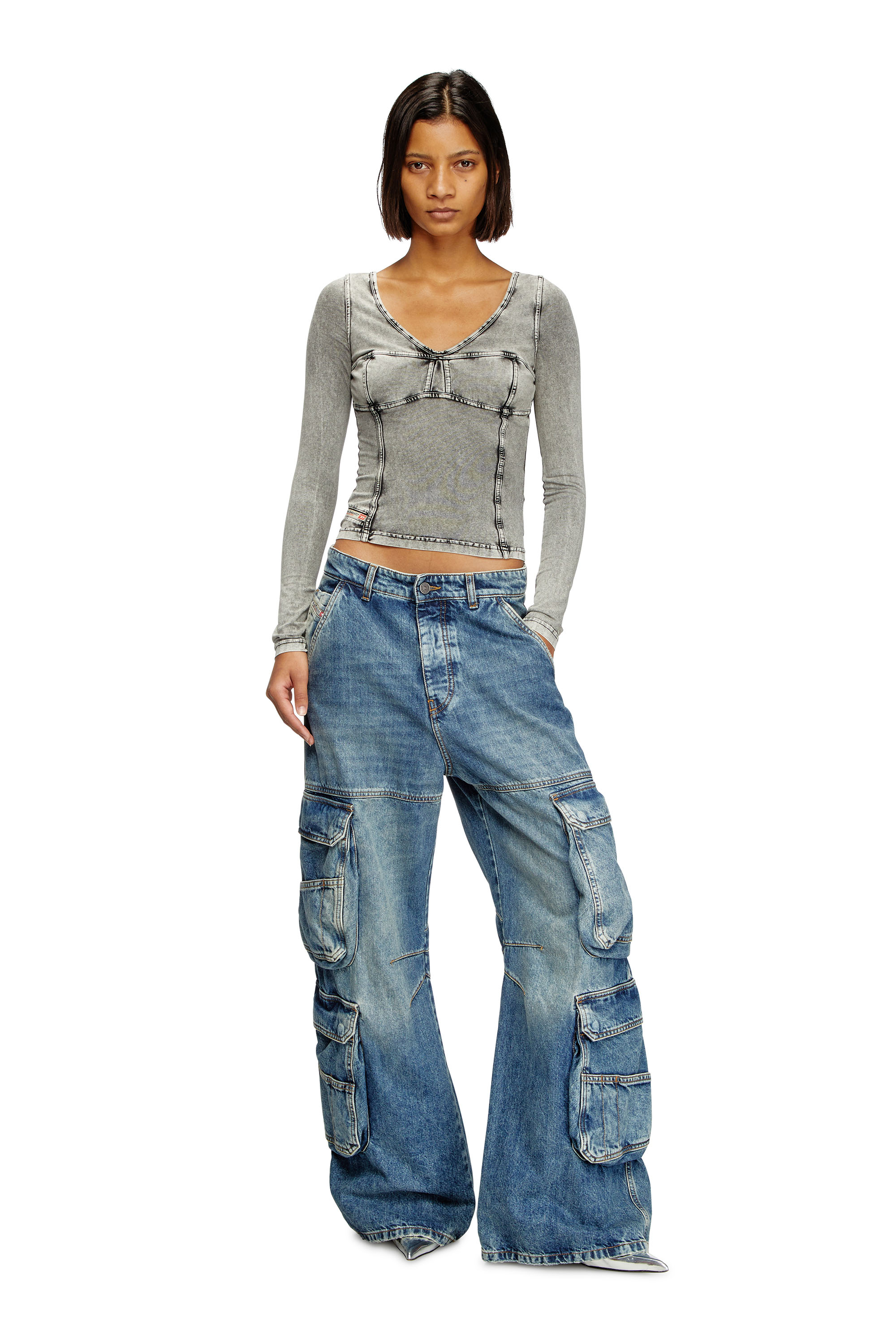 Diesel - Relaxed Jeans 1996 D-Sire 0NLAX Femme, Bleu moyen - Image 2