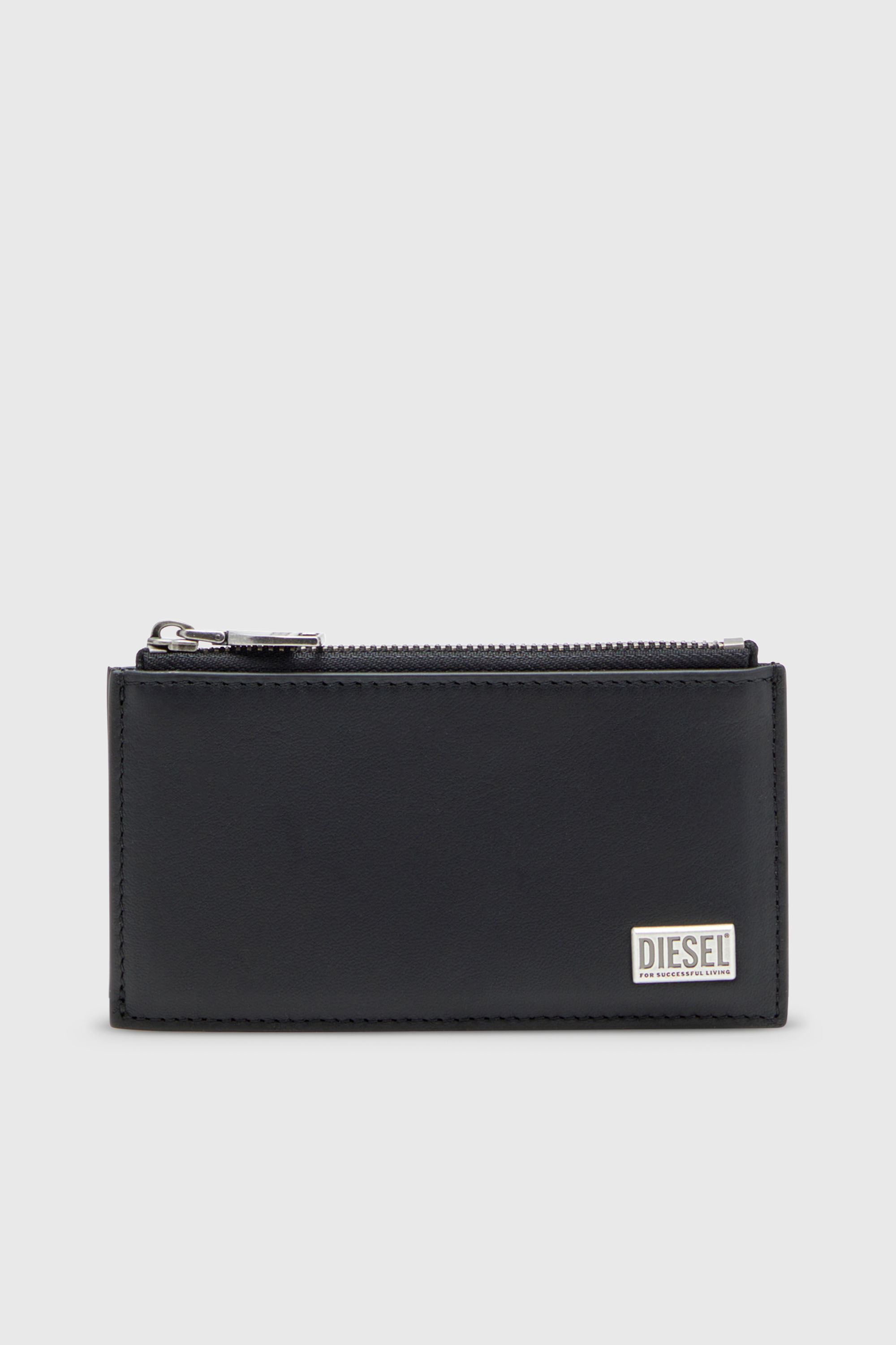 Diesel - BISCOTTO CARD HOLDER III, Porte-cartes plat en cuir semi-brillant Homme in Noir - 1