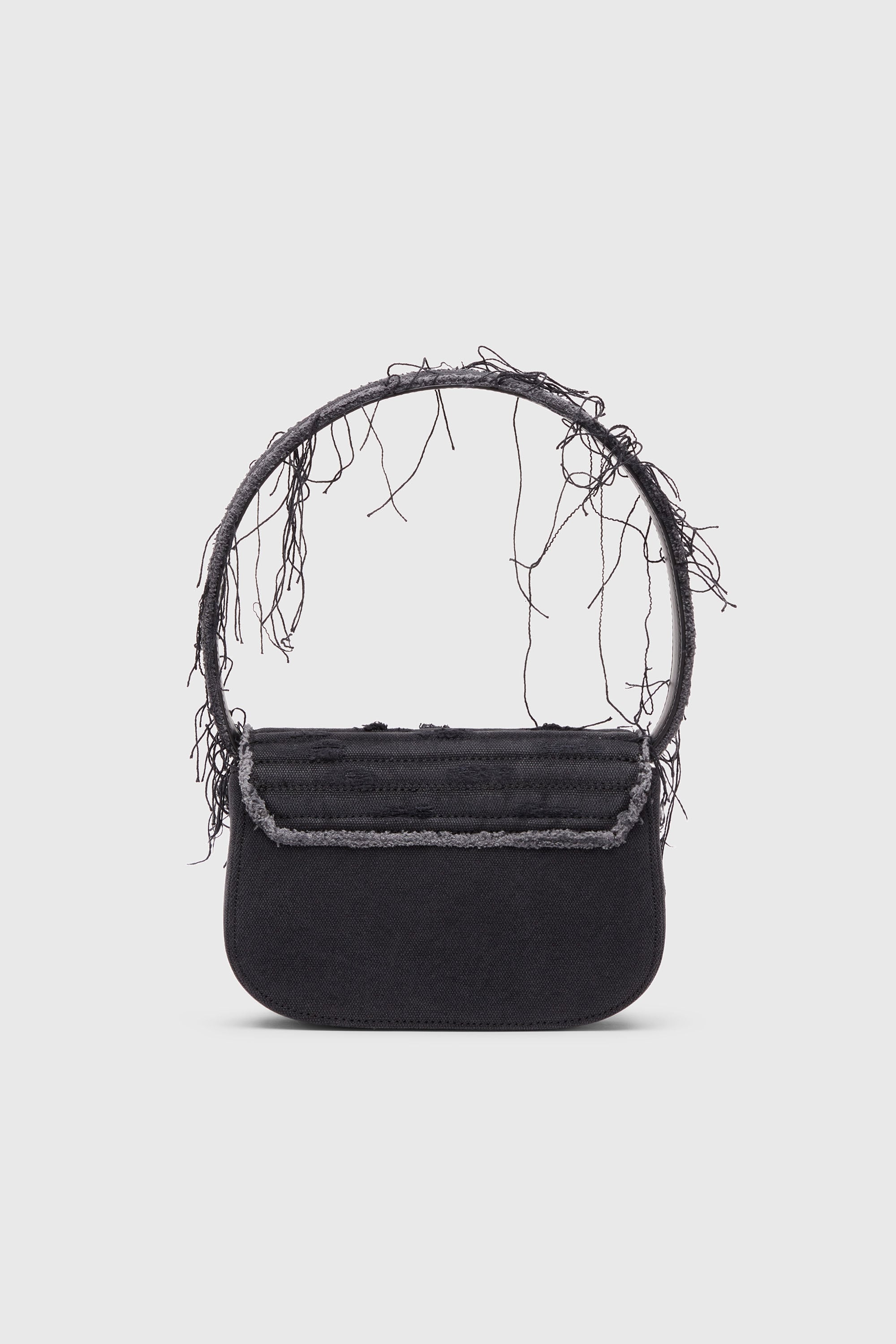 Diesel - 1DR, 1DR-Sac &agrave; bandouli&egrave;re embl&eacute;matique en toile et cuir Femme in Noir - 2