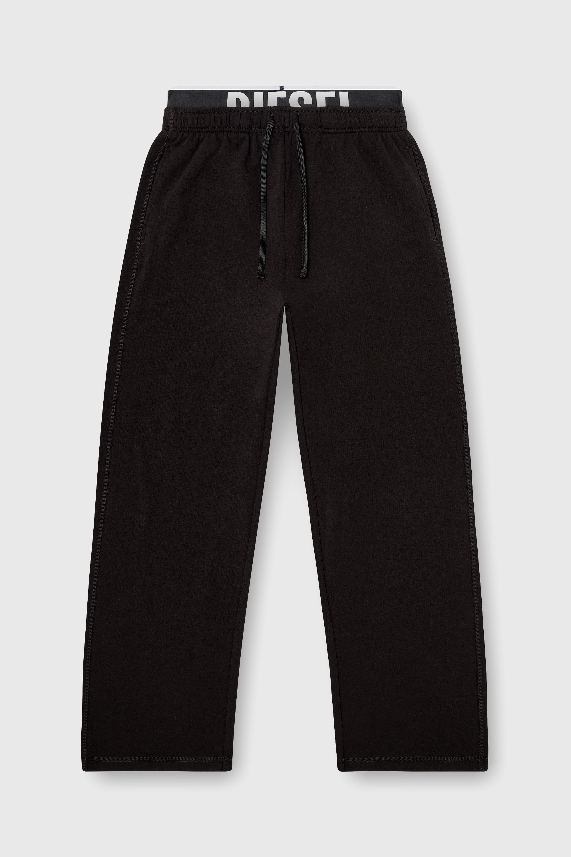 Diesel - BRADLEY-D-POP, Pantalon en coton avec ceinture logo Diesel Homme in Noir - 2