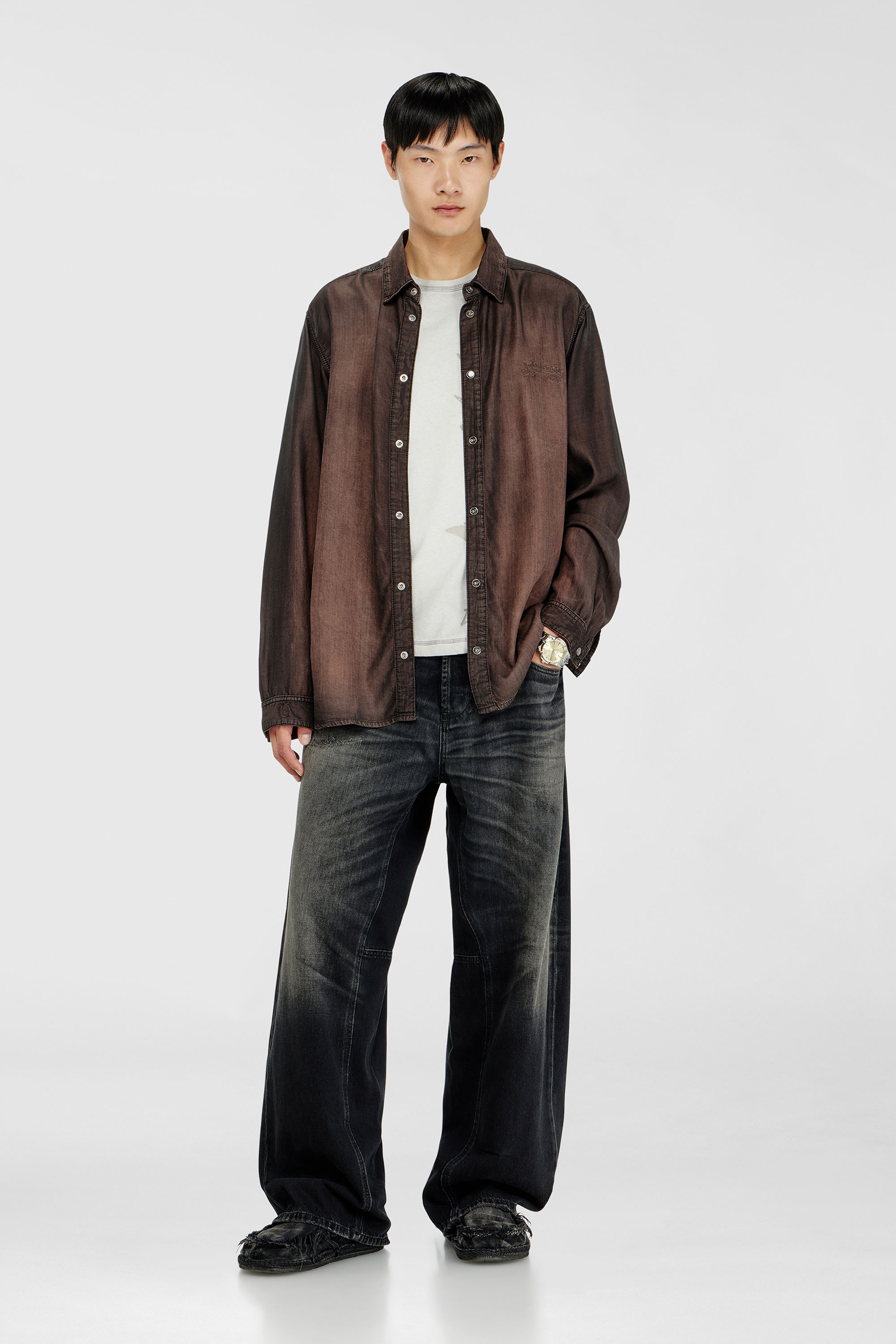 Diesel - T-RAWBISCO, D&eacute;bardeur sans manches avec graphismes emboss&eacute;s Homme in Gris - 2