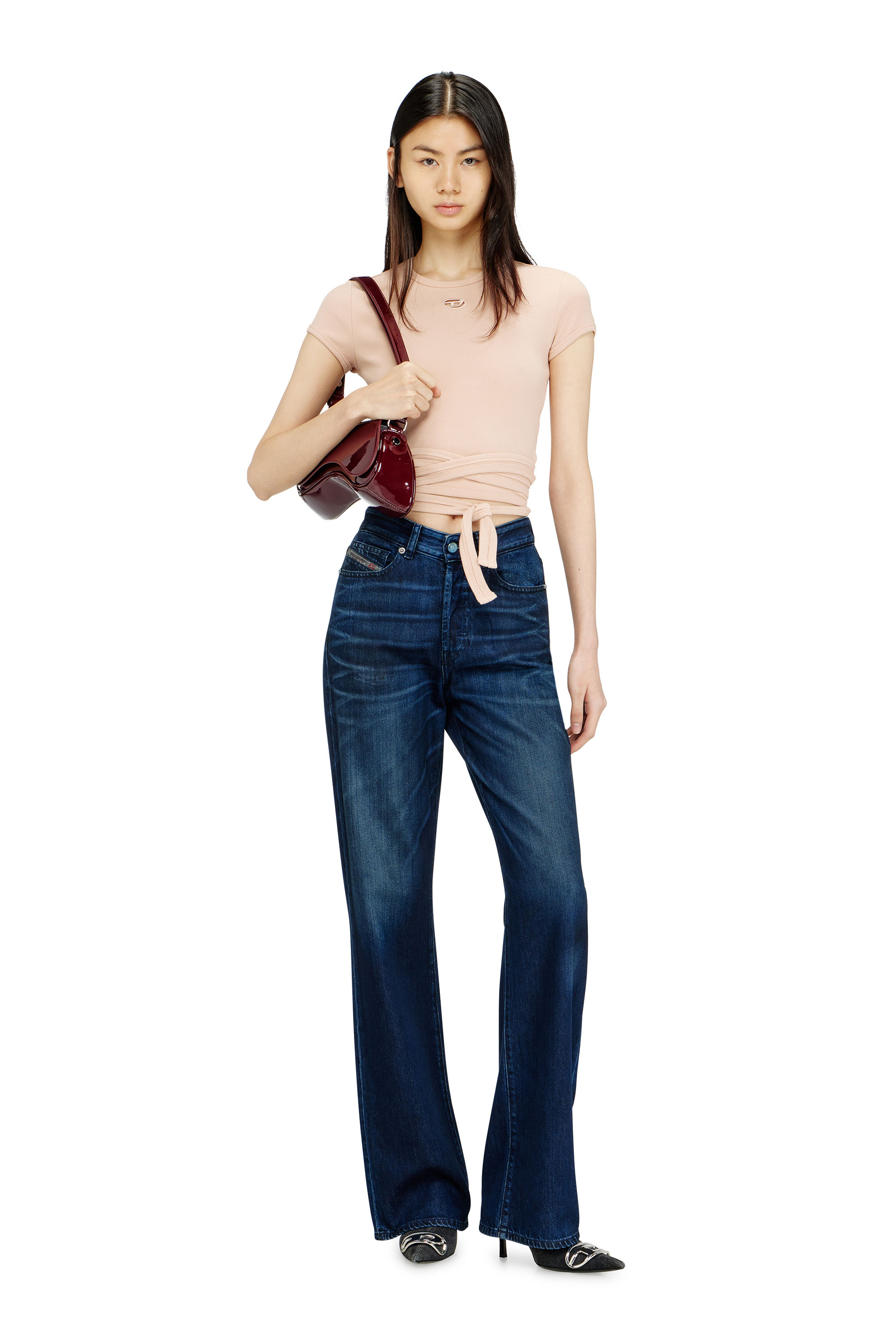 Diesel - T-BUNNY-TAIL-S1, Haut c&ocirc;tel&eacute; avec lacets enveloppants Femme in ToBeDefined - 1