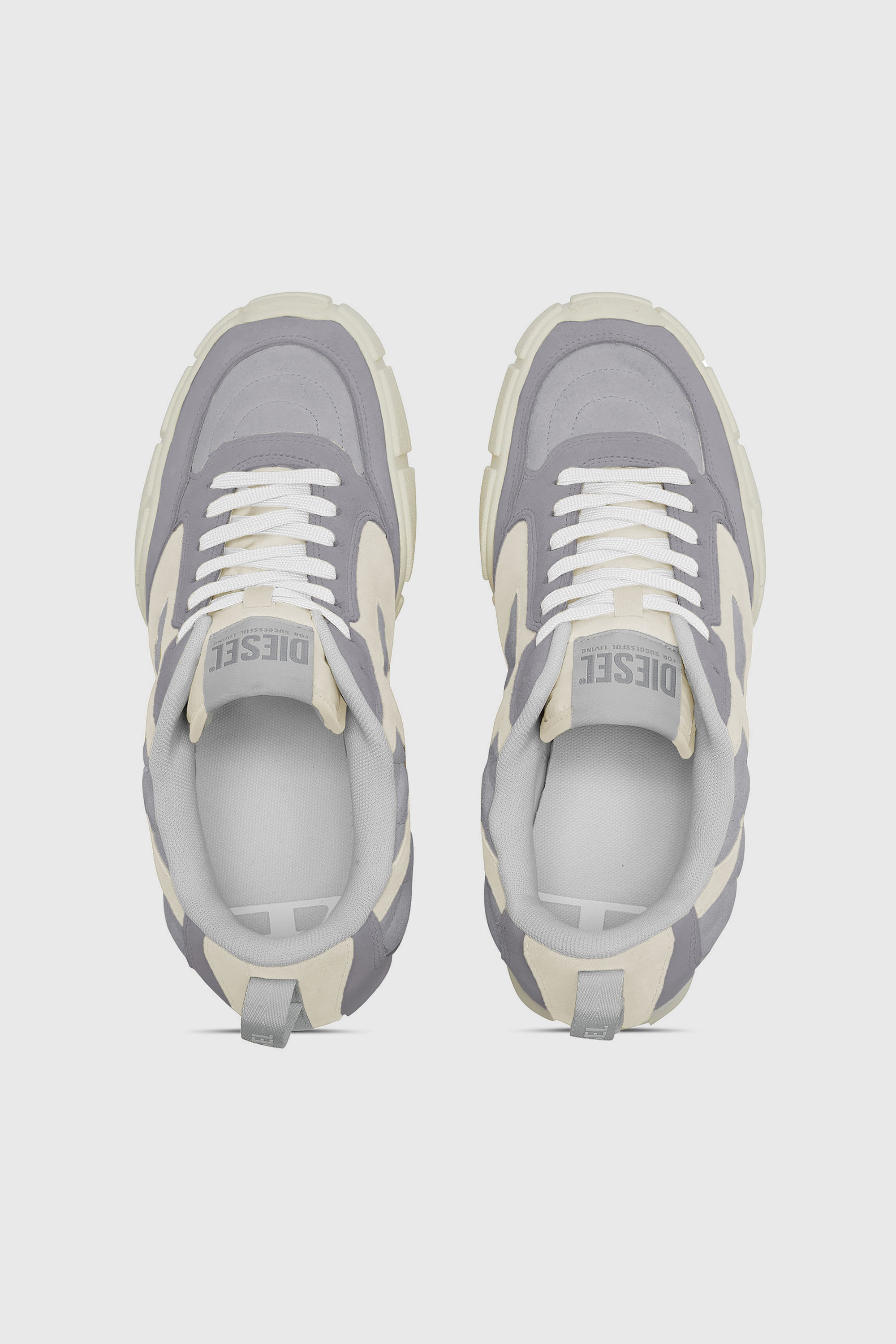 Diesel - S-PAGODHA LOW, S-Pagodha-Baskets en daim matelass&eacute;es Homme in Gris - 4