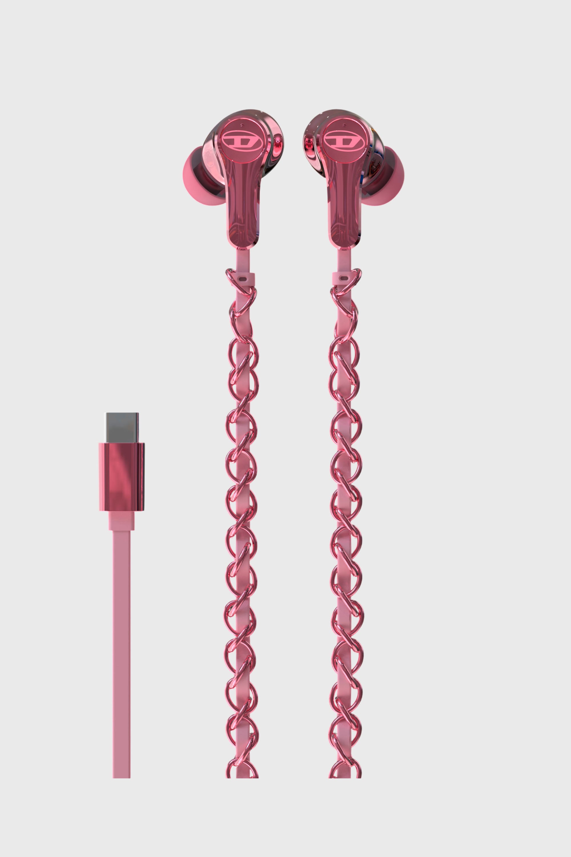 Diesel - 60688 WIRED EARBUDS WIRED EARBUDS, &Eacute;couteurs filaires et charms Mixte in Rose - 2