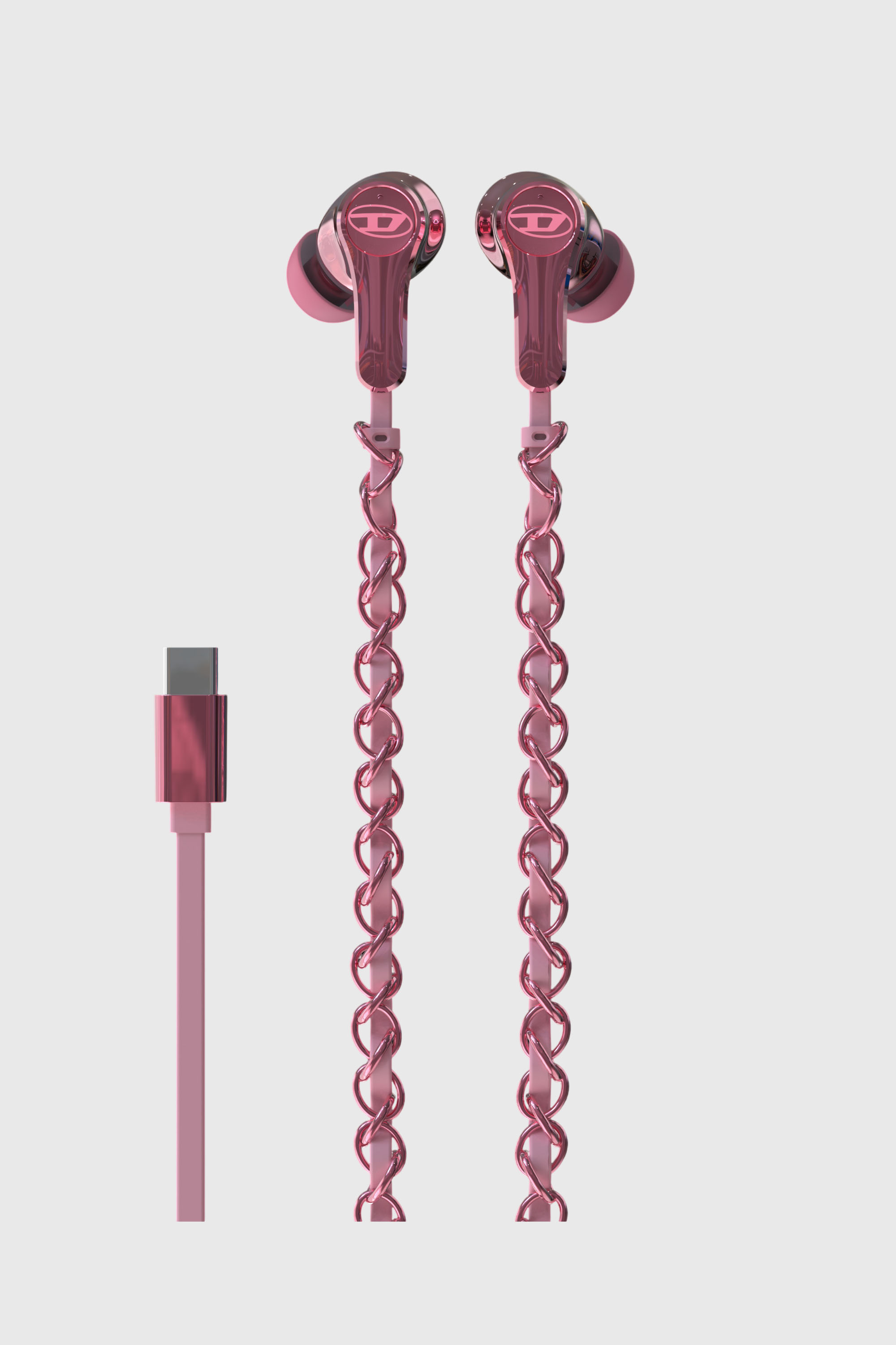 Diesel - 60688 WIRED EARBUDS WIRED EARBUDS, &Eacute;couteurs filaires et charms Mixte in Rose - 2