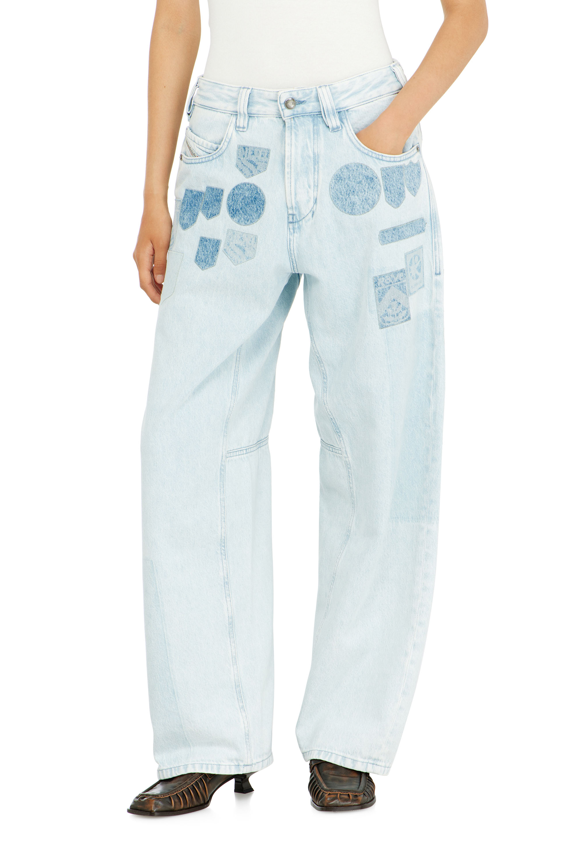 Diesel - Relaxed Jeans 1997 D-Enim-M 0IFBQ Mixte, Bleu Clair - Image 2