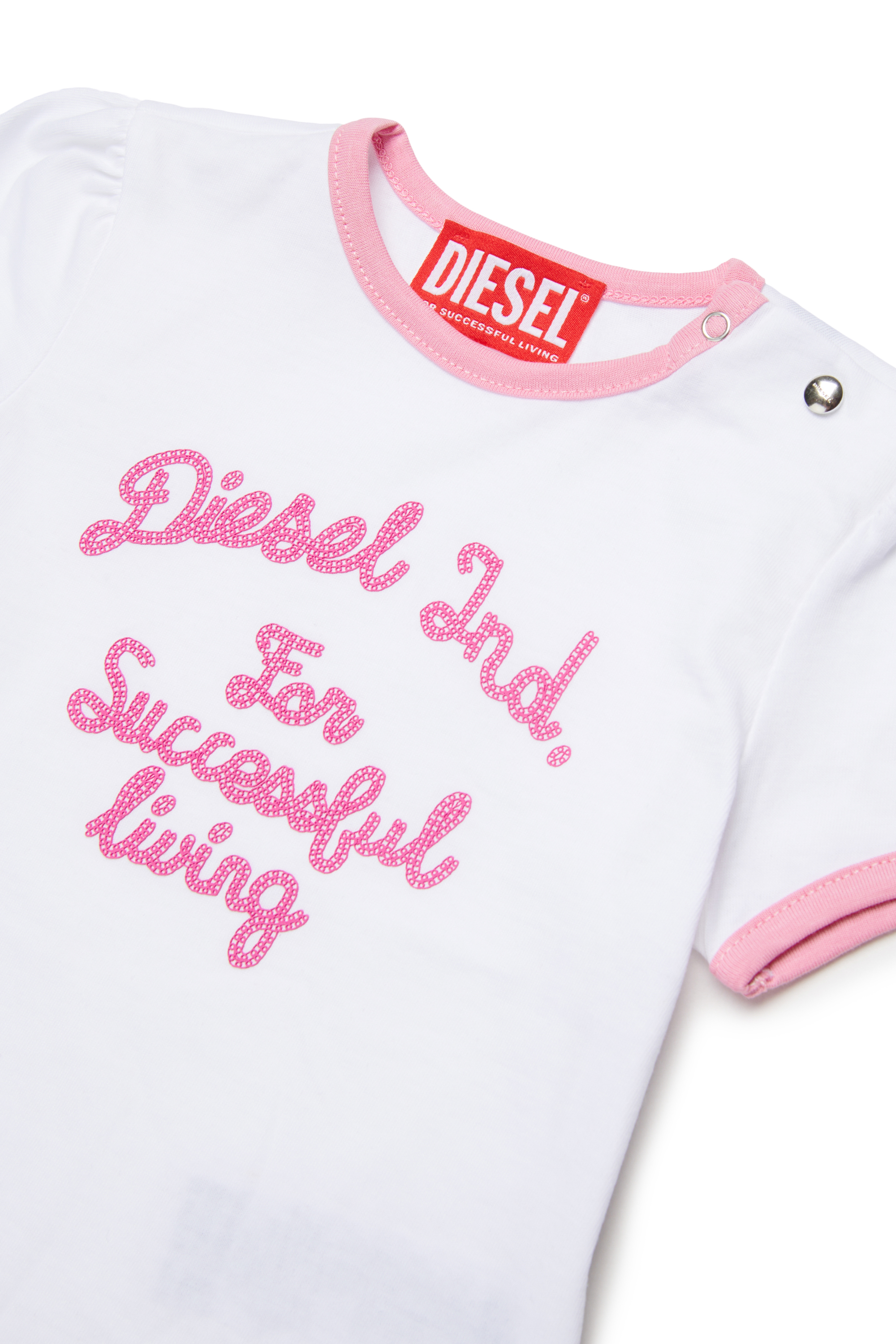 Diesel - TELAB, T-shirt &agrave; anneau avec broderie Femme in Blanc - 3