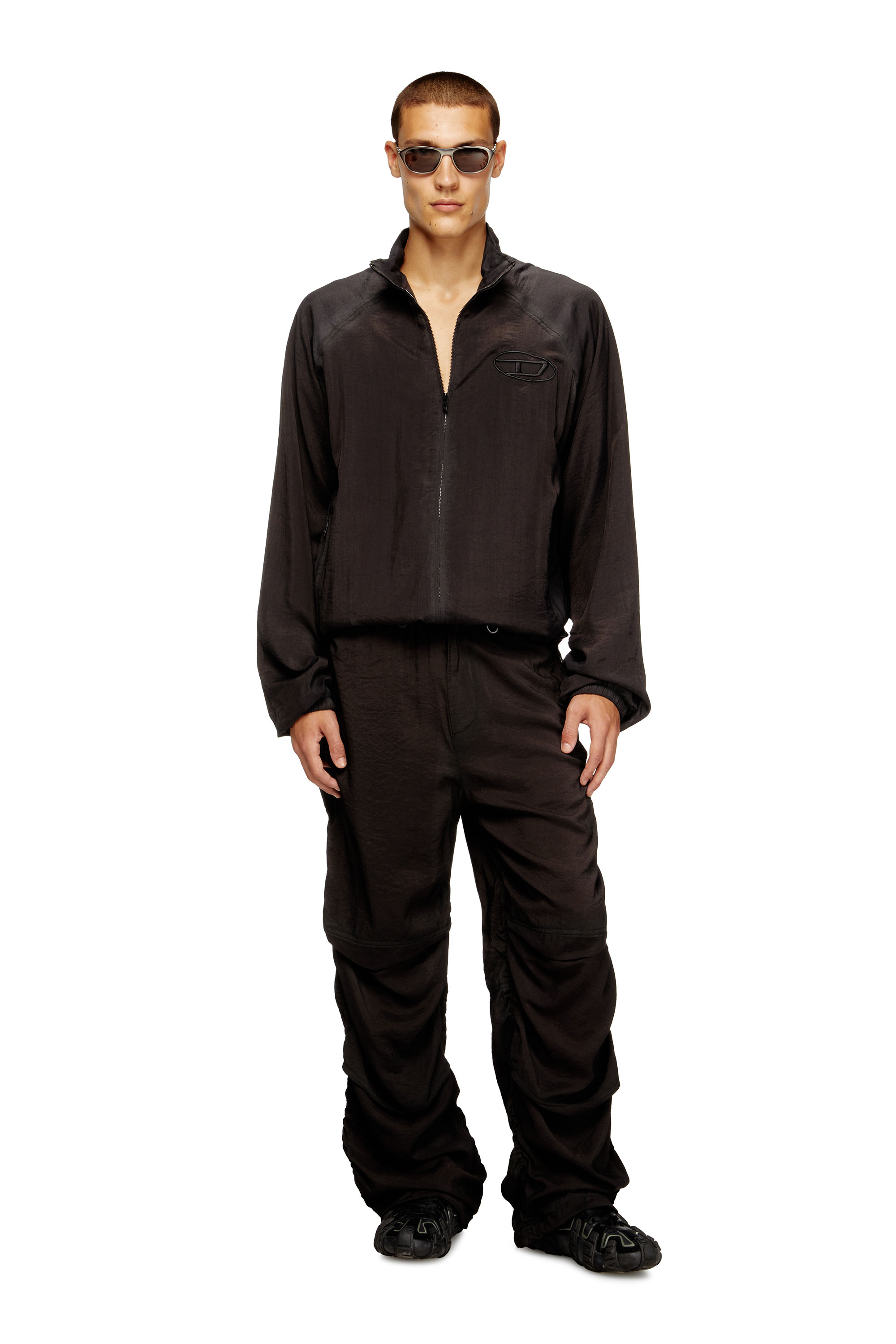 Diesel - P-DAILY, Pantalon utilitaire en tissu léger et froissé Homme in Noir - 2