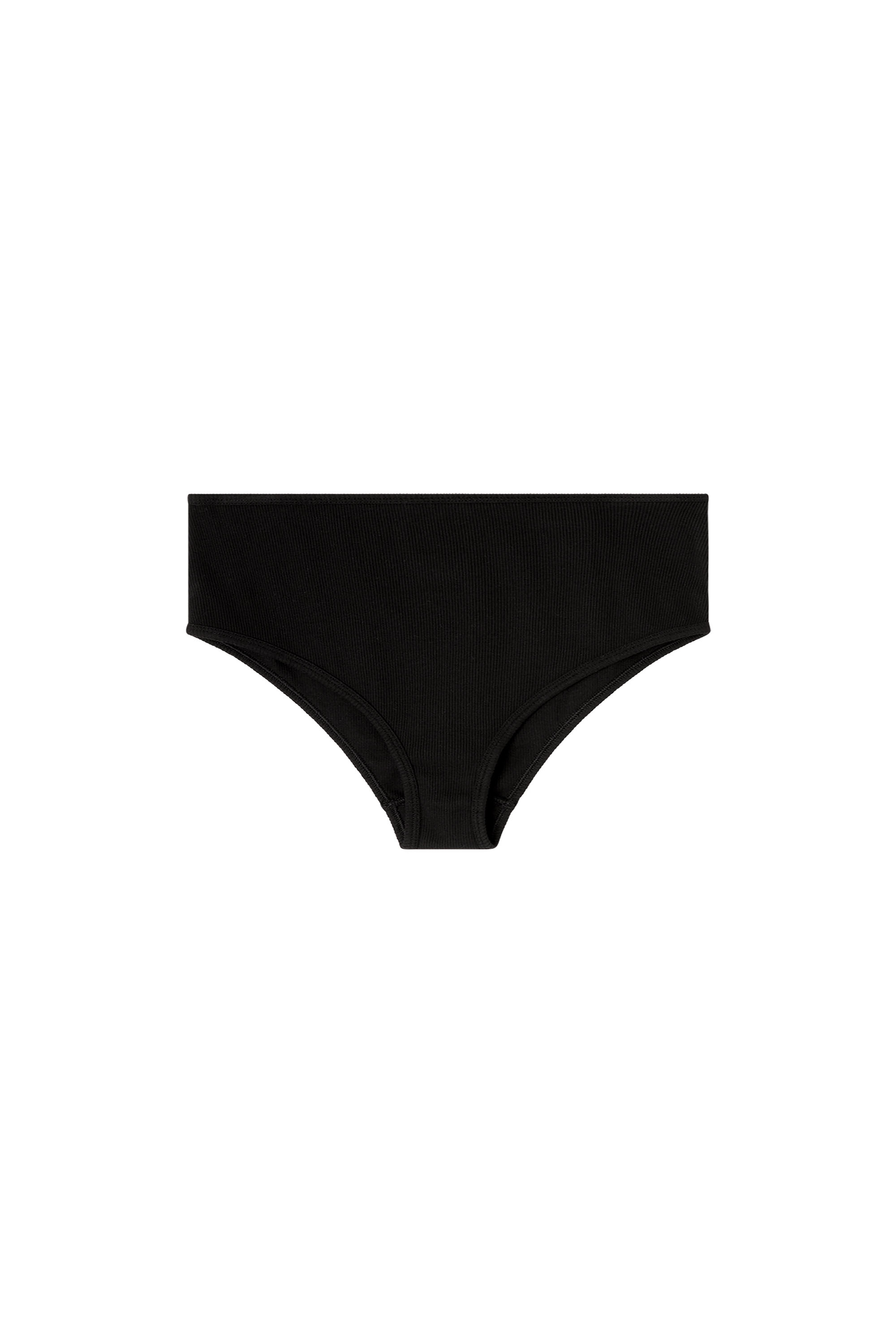Diesel - CHARLI-DNM, Culotte en coton extensible taille haute Femme in Noir - 3
