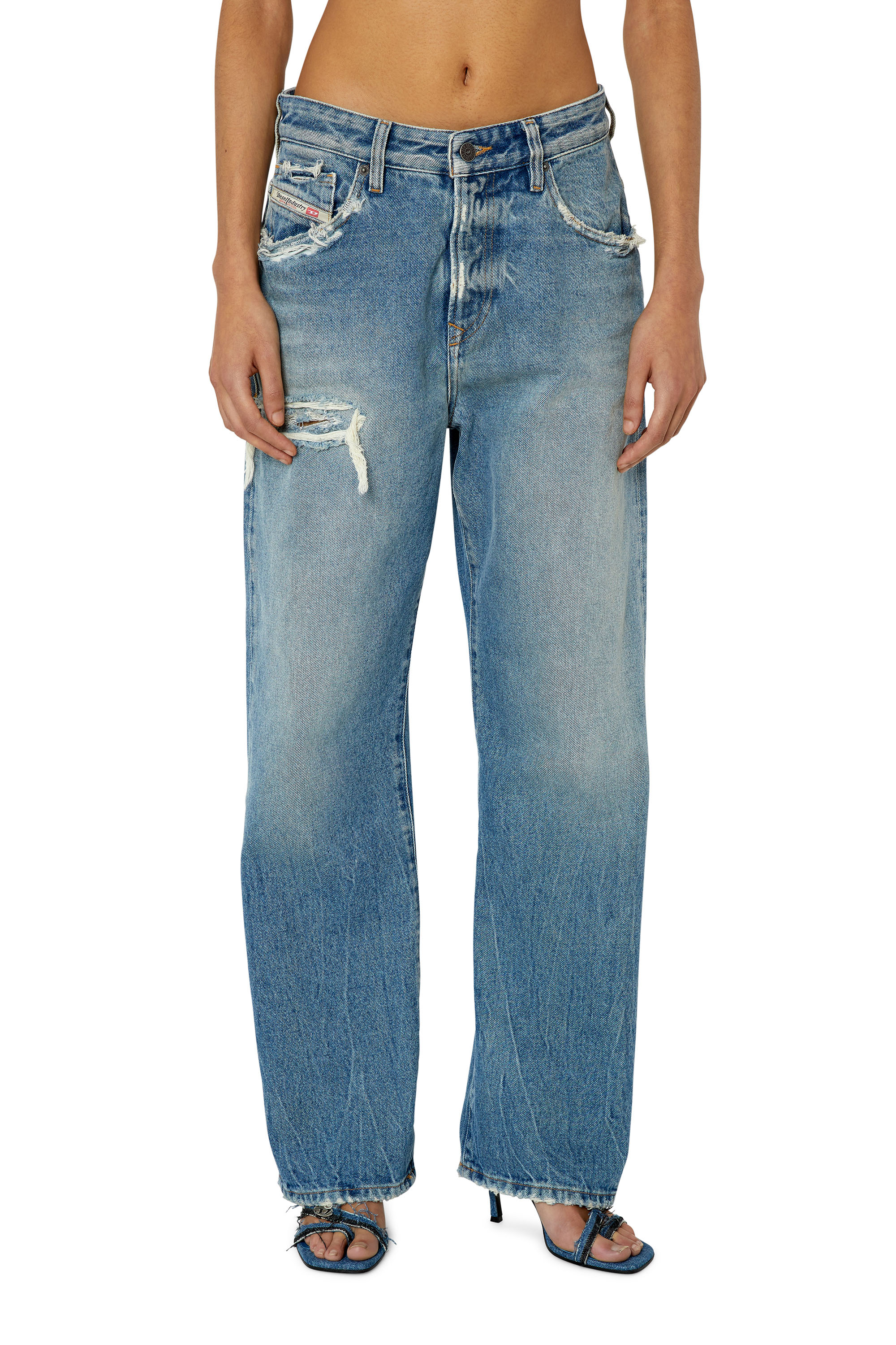 Diesel - 1999 D-Reggy 007N3 Straight Jeans, Bleu moyen - Image 1