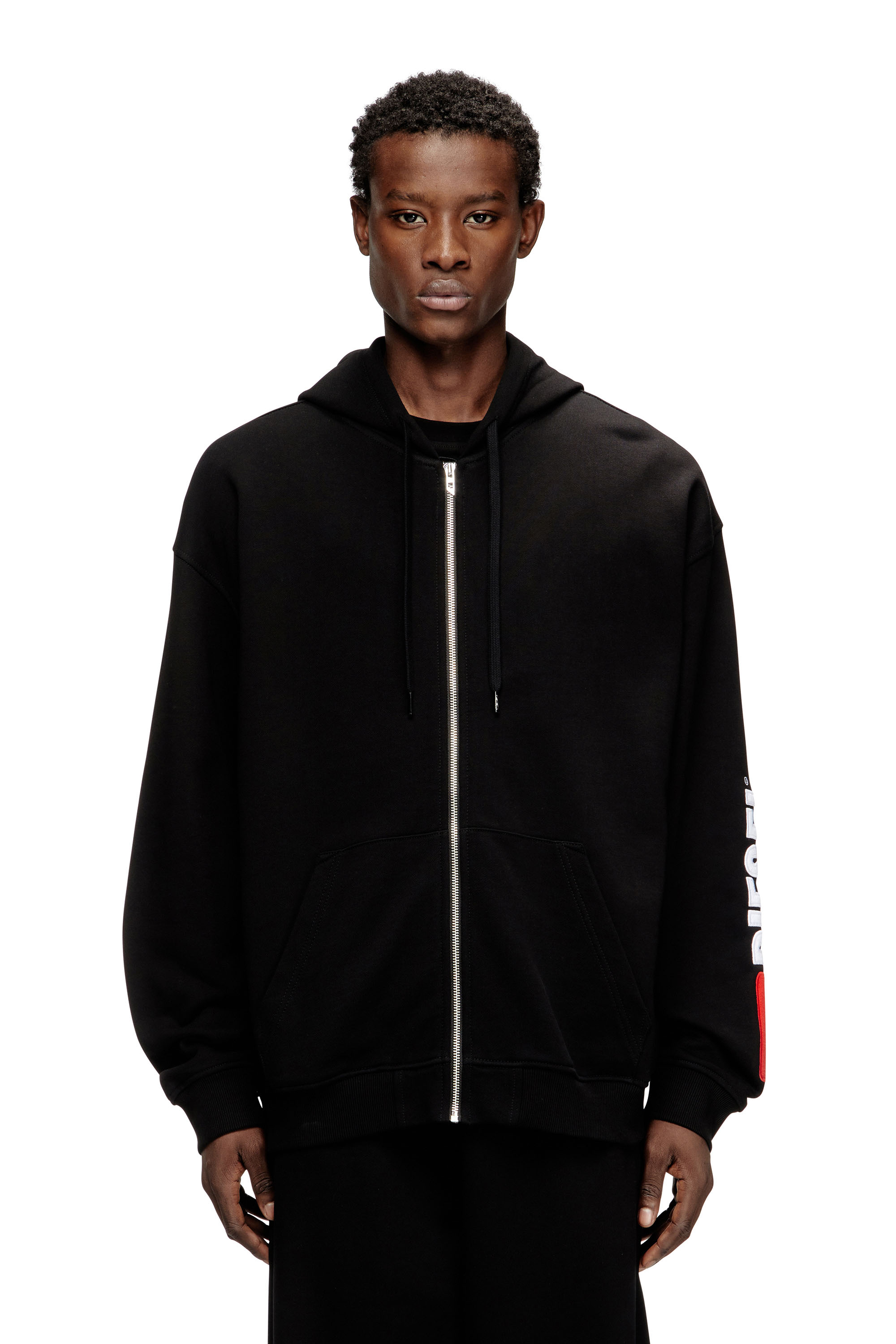 Diesel - S-BOXT-ZIP-HOOD-DIV, Sweat à capuche avec logo brodé Homme in ToBeDefined - 1