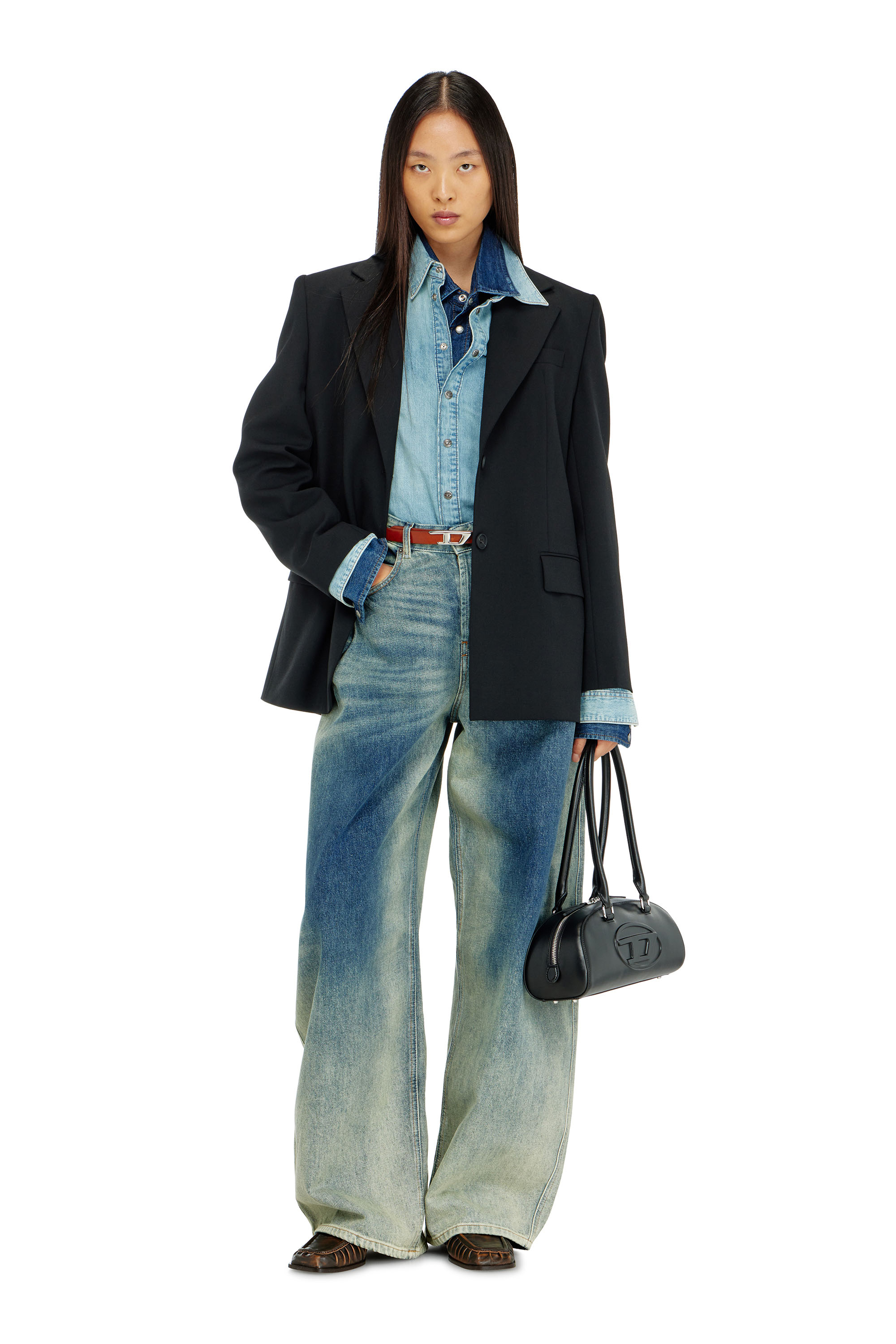 Diesel - Relaxed Jeans 1987 D-Khelz 007EF Femme, Bleu moyen - Image 1