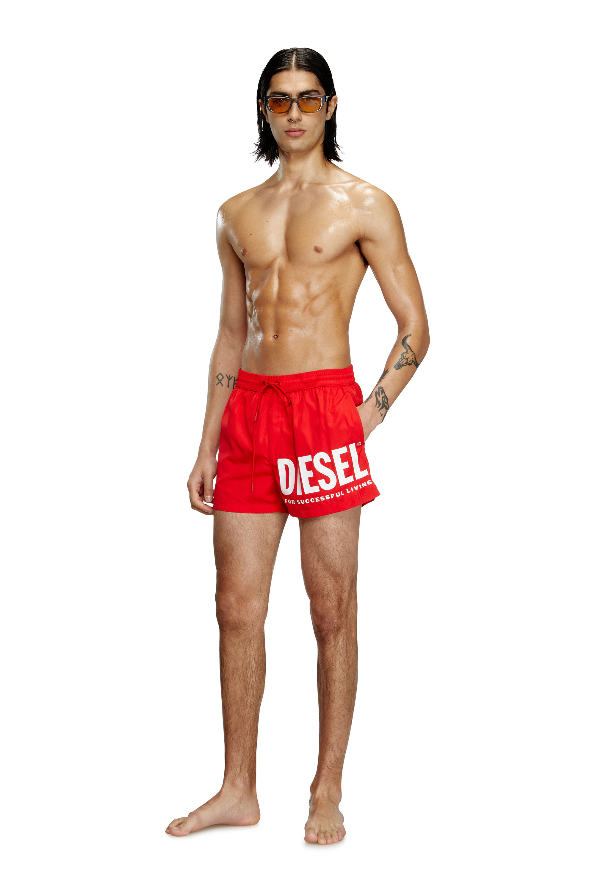 Diesel - MARIO-34-D-CORE, Short de bain avec logo imprimé Homme in Polychrome - 2
