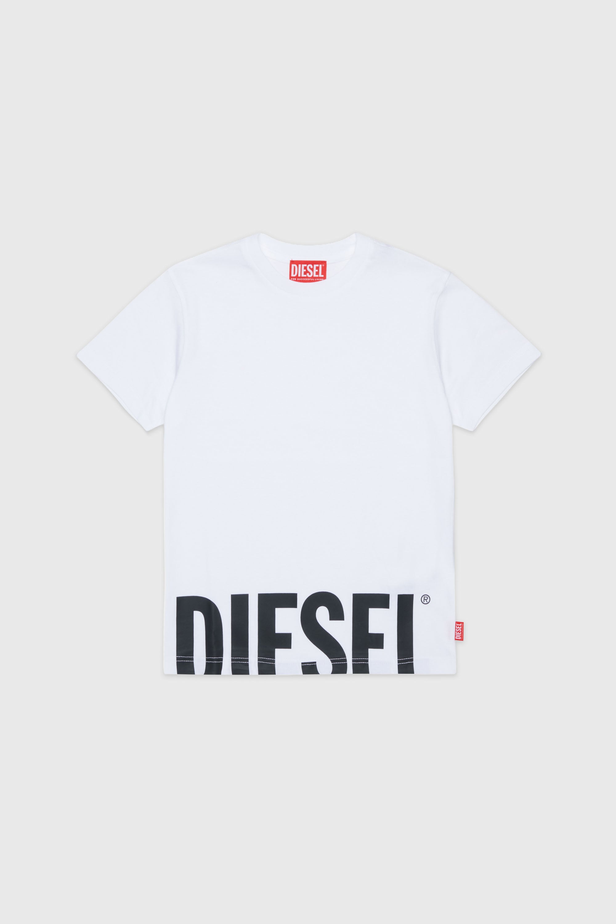 Diesel - TPRES, T-shirt avec logo d&eacute;coup&eacute; Homme in Blanc - 1