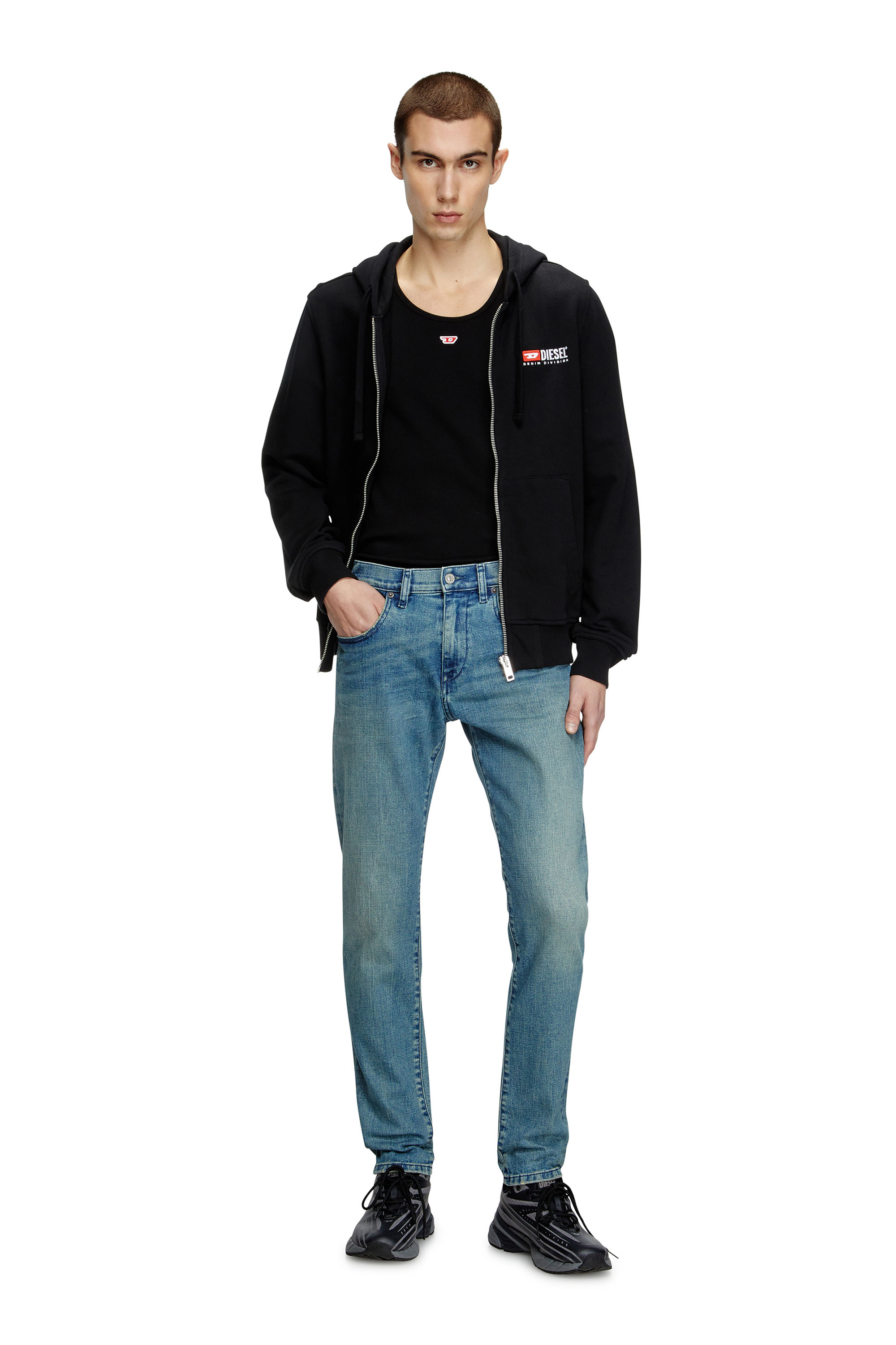 Diesel - Slim Jeans 2019 D-Strukt 0BMBW Homme, Bleu moyen - Image 1