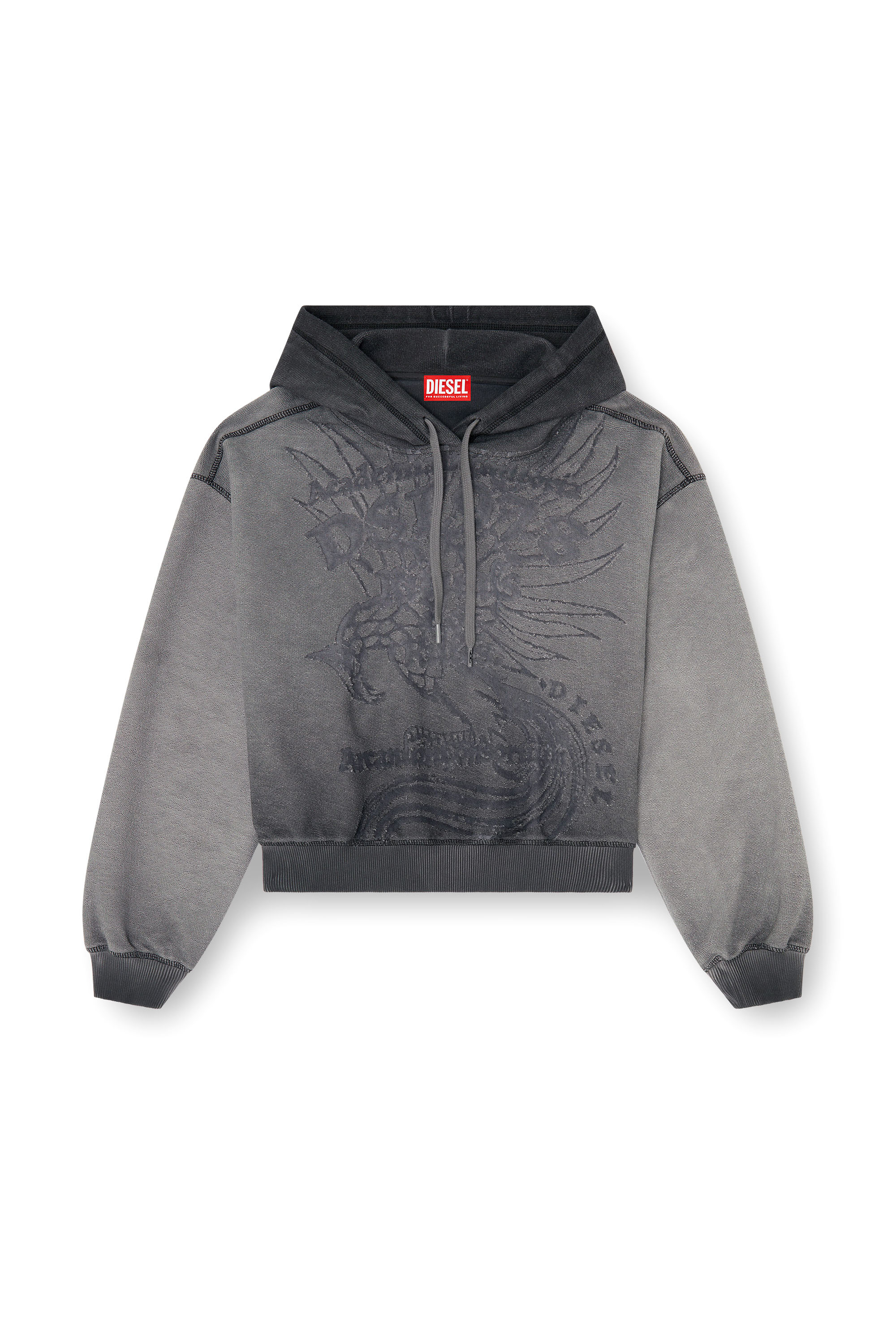 Diesel - F-SUNNY-HOOD, Sweat &agrave; capuche avec imprim&eacute; d&eacute;vor&eacute; Femme in ToBeDefined - 3