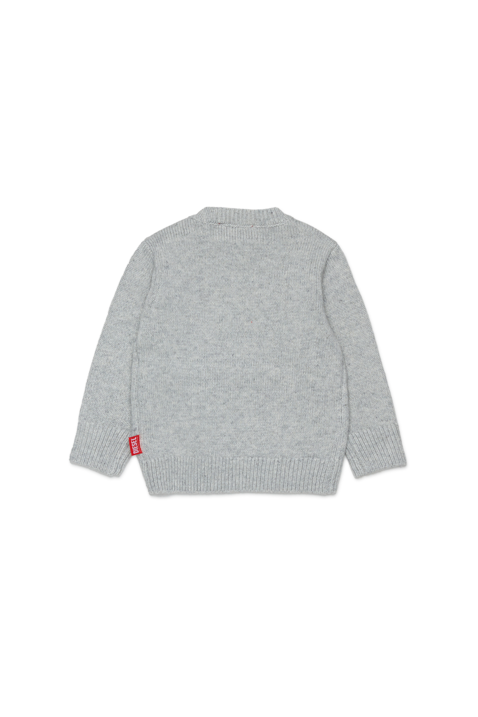 Diesel - KOMYB, Pull enrichi en cachemire avec grand Oval D Homme in Gris - 2