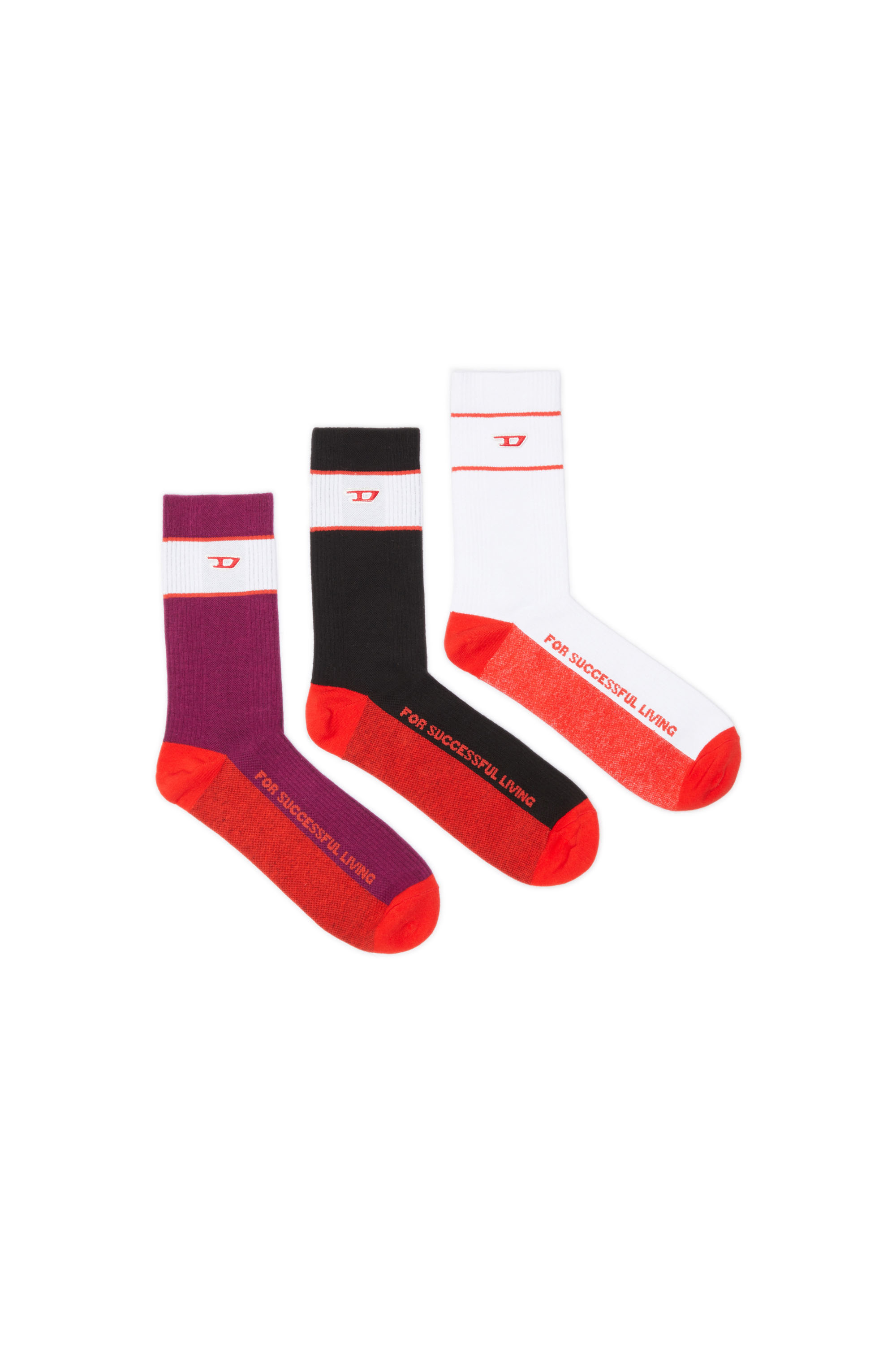 SKM-RAY-THREEPACK, Rouge - Chaussettes