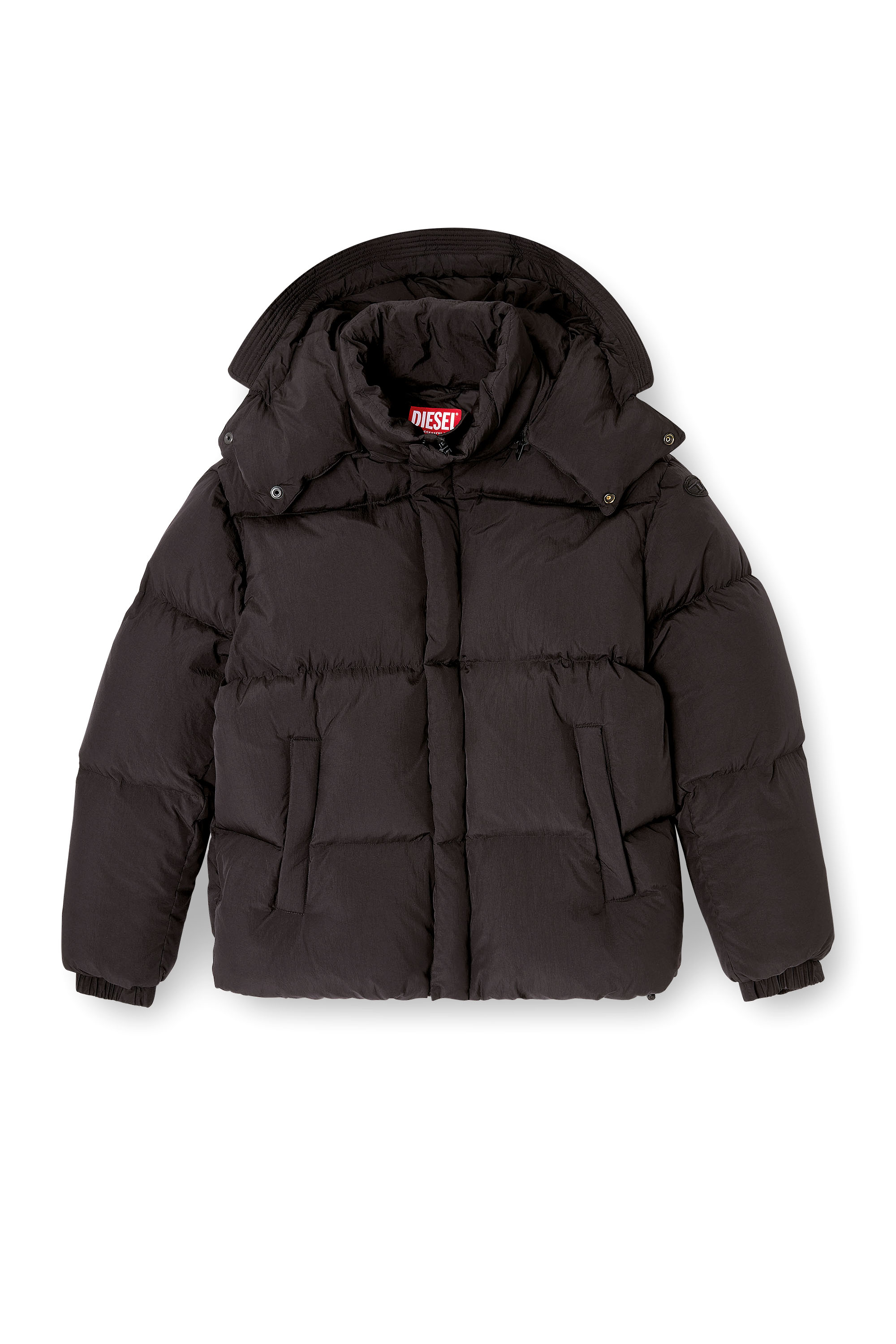 Diesel - W-ROLFYS-WRD, Man's Quilted down jacket in ViralOff&reg; Taslan in Dark grey - 2