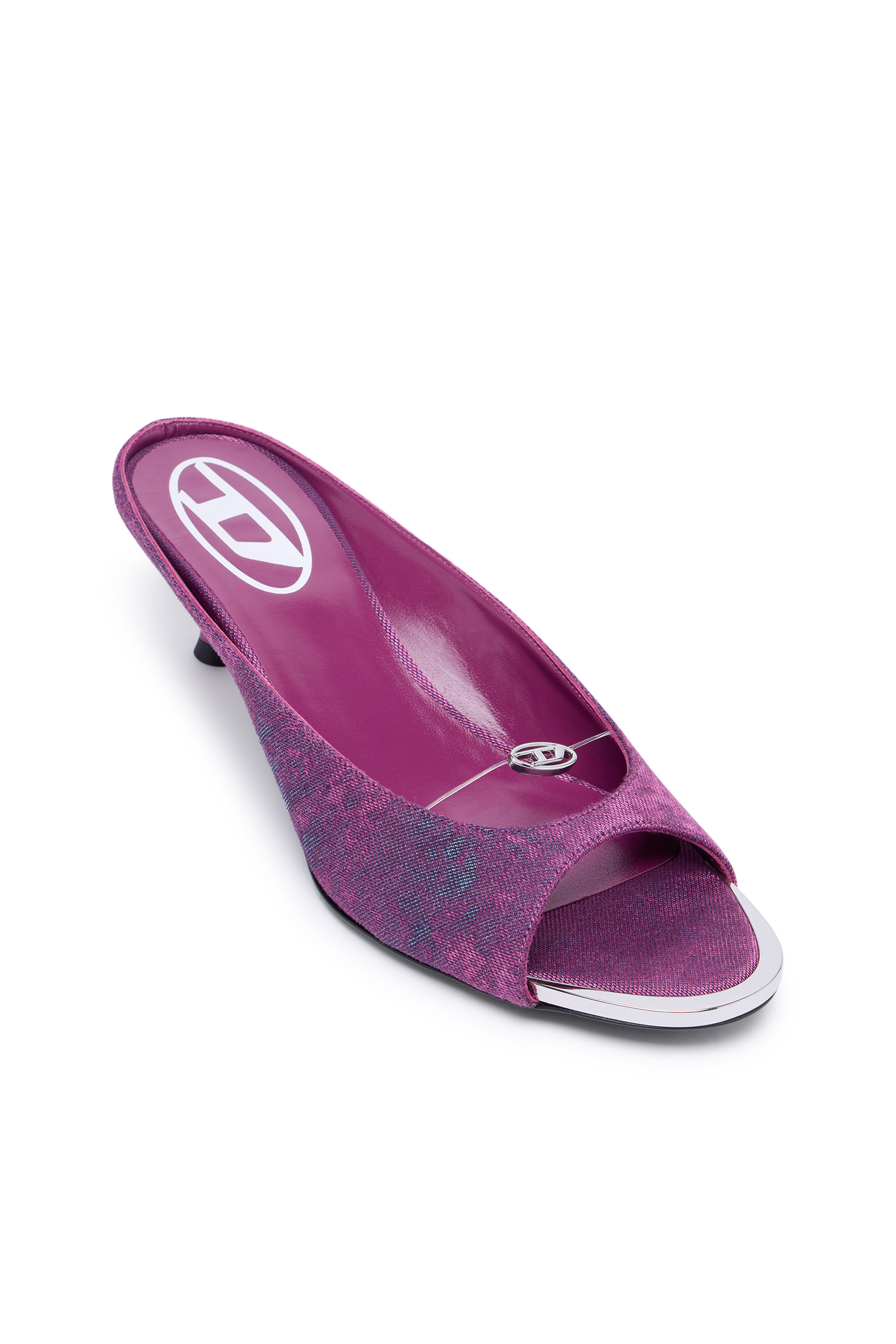 Diesel - D-DIAM'S-SA-40, D-Diam&rsquo;s-Mule en denim Low avec Oval D flottant Femme in Violet - 6