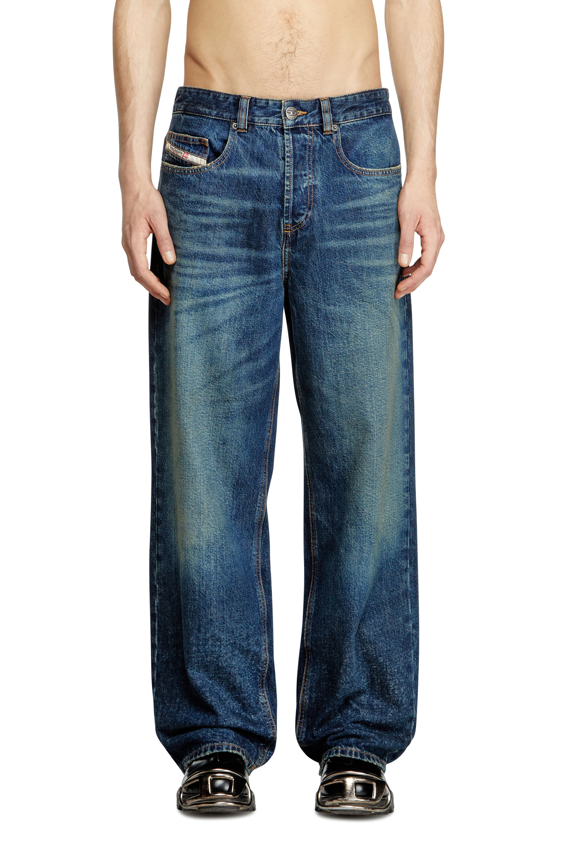 Diesel - Relaxed Jeans 2001 D-Macro 0ABDJ Homme, Bleu moyen - Image 4