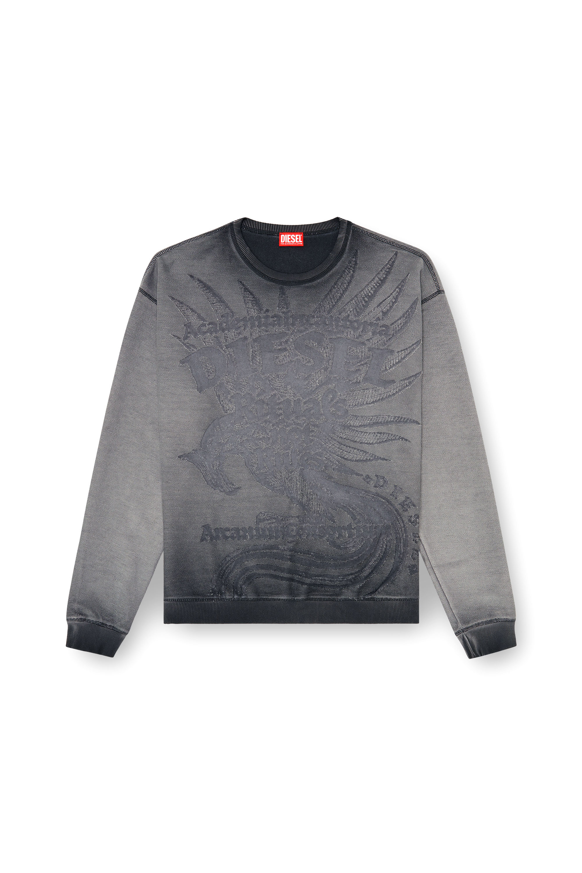 Diesel - S-ARON-RAW, Sweat-shirt avec imprim&eacute; d&eacute;vor&eacute; Homme in ToBeDefined - 3