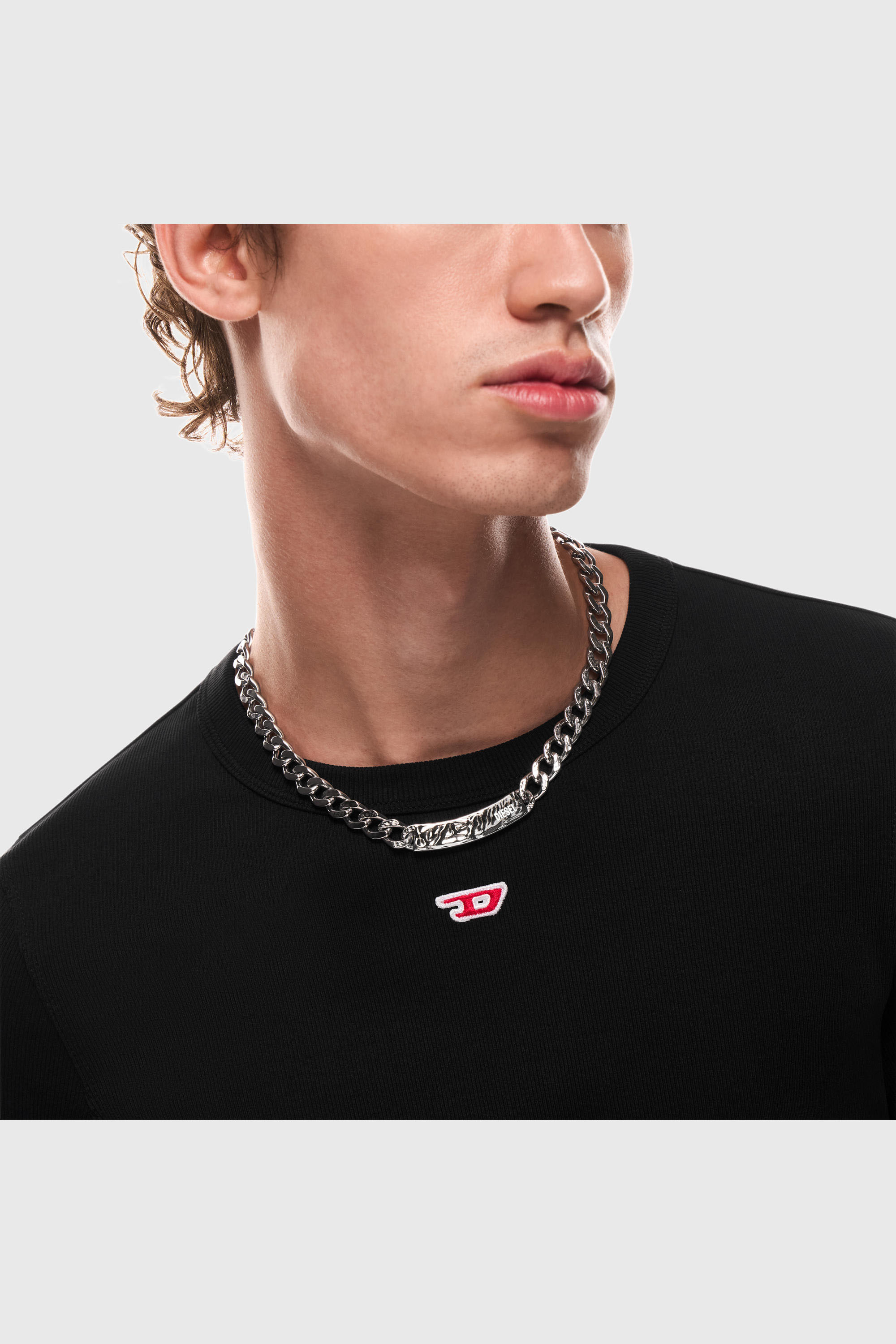 Diesel - DX1733040, Collier cha&icirc;ne en acier inoxydable Mixte in Gris argent&eacute; - 3