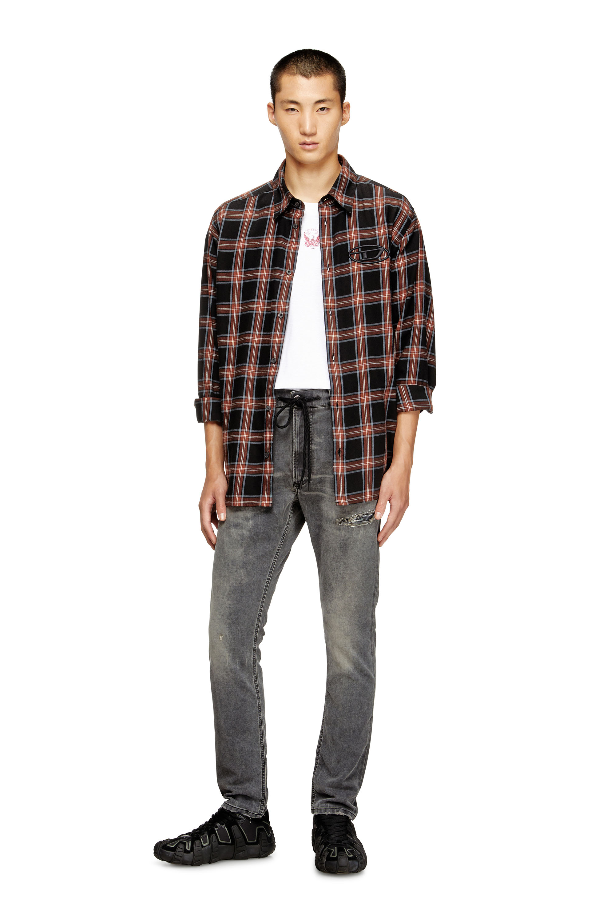 Diesel - Regular 2032 D-Krooley Joggjeans® 068SB Homme, Noir/Gris foncé - Image 2