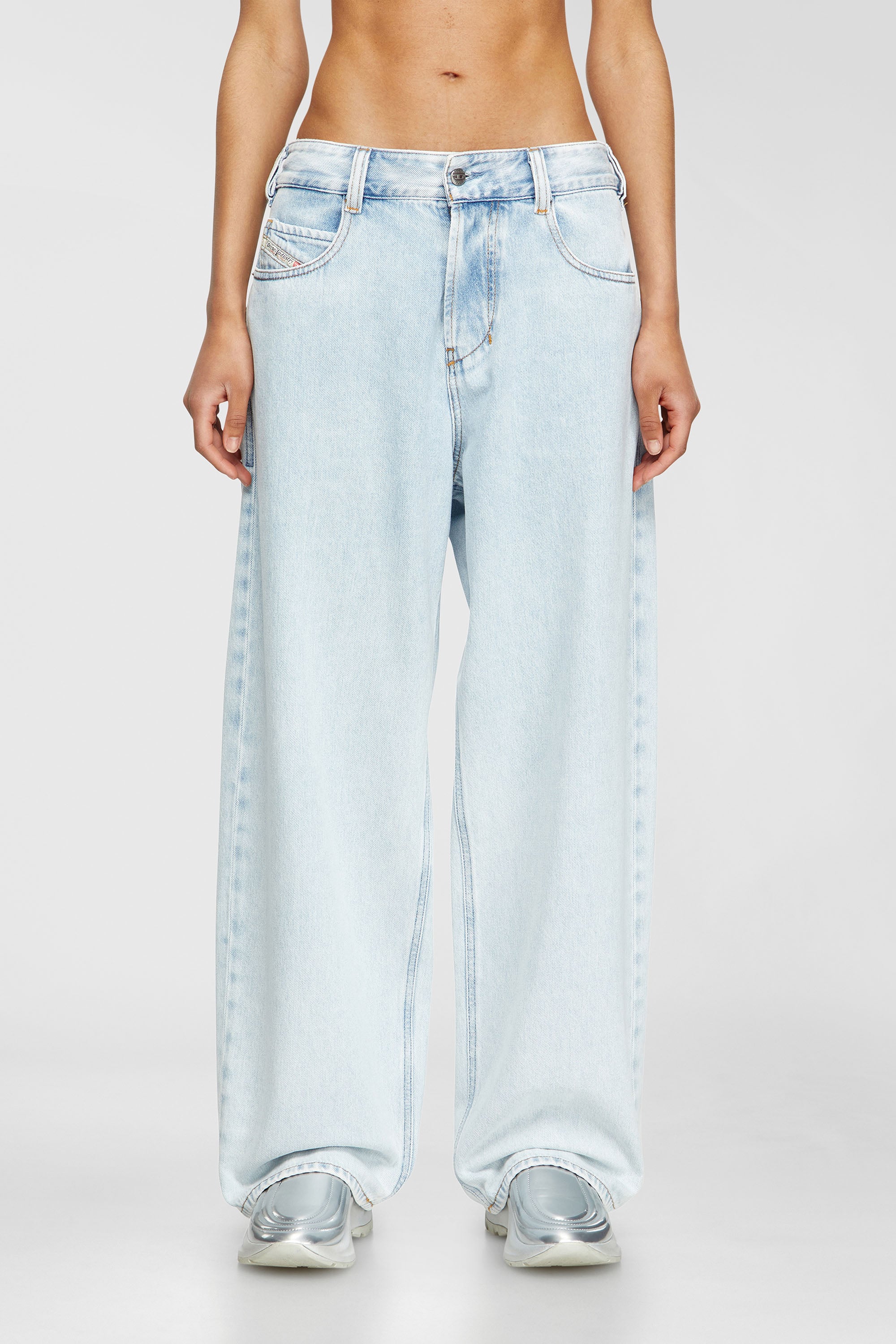 Diesel - Relaxed Jeans 1997 D-Enim-M 09M74 Mixte, Bleu Clair - Image 2