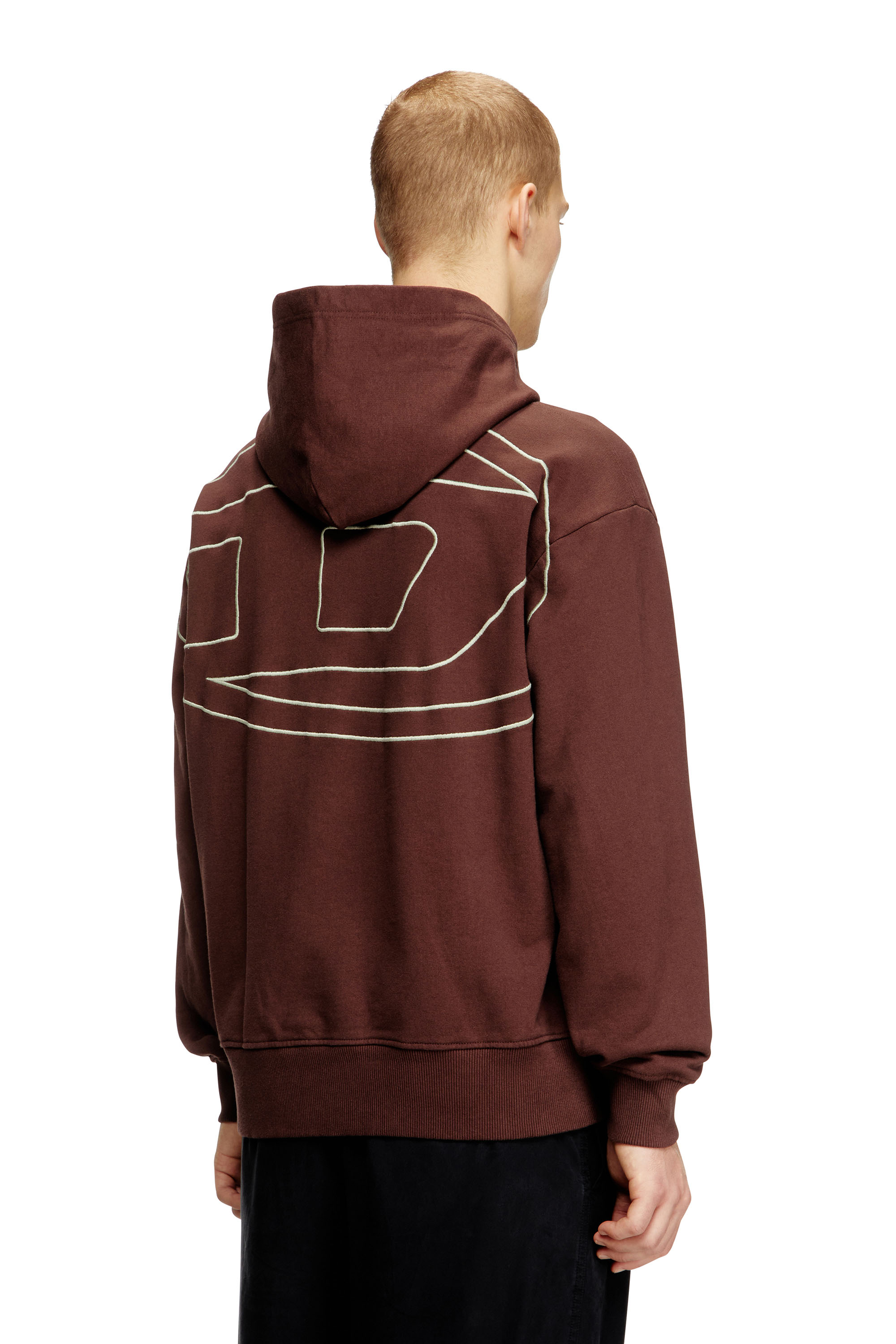 Diesel - S-MACS-HOOD-MEGOVAL-D, Sweat-shirt à capuche avec logo brodé Homme in ToBeDefined - 3