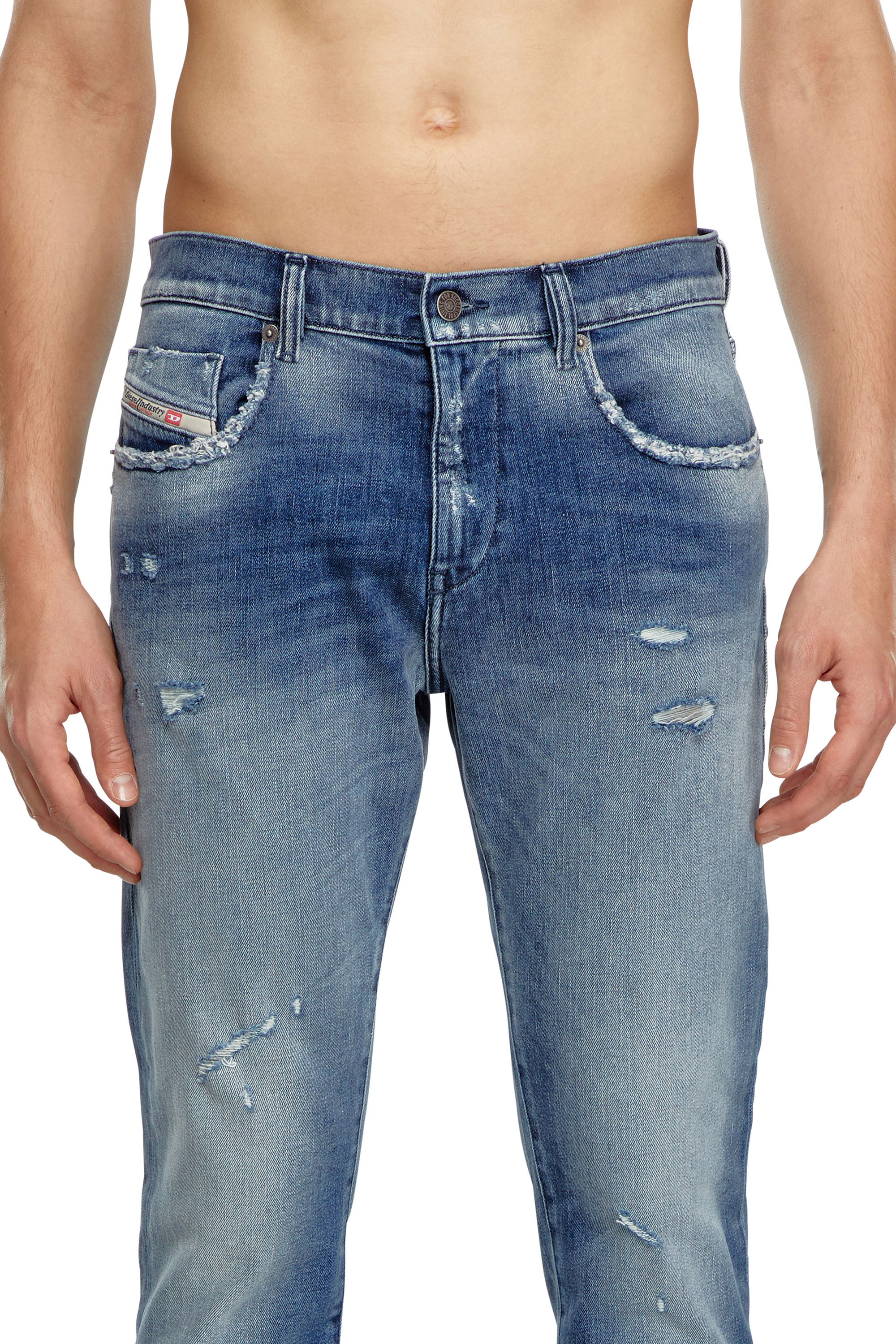 Diesel - Slim Jeans 2019 D-Strukt 09J61, Bleu moyen - Image 4