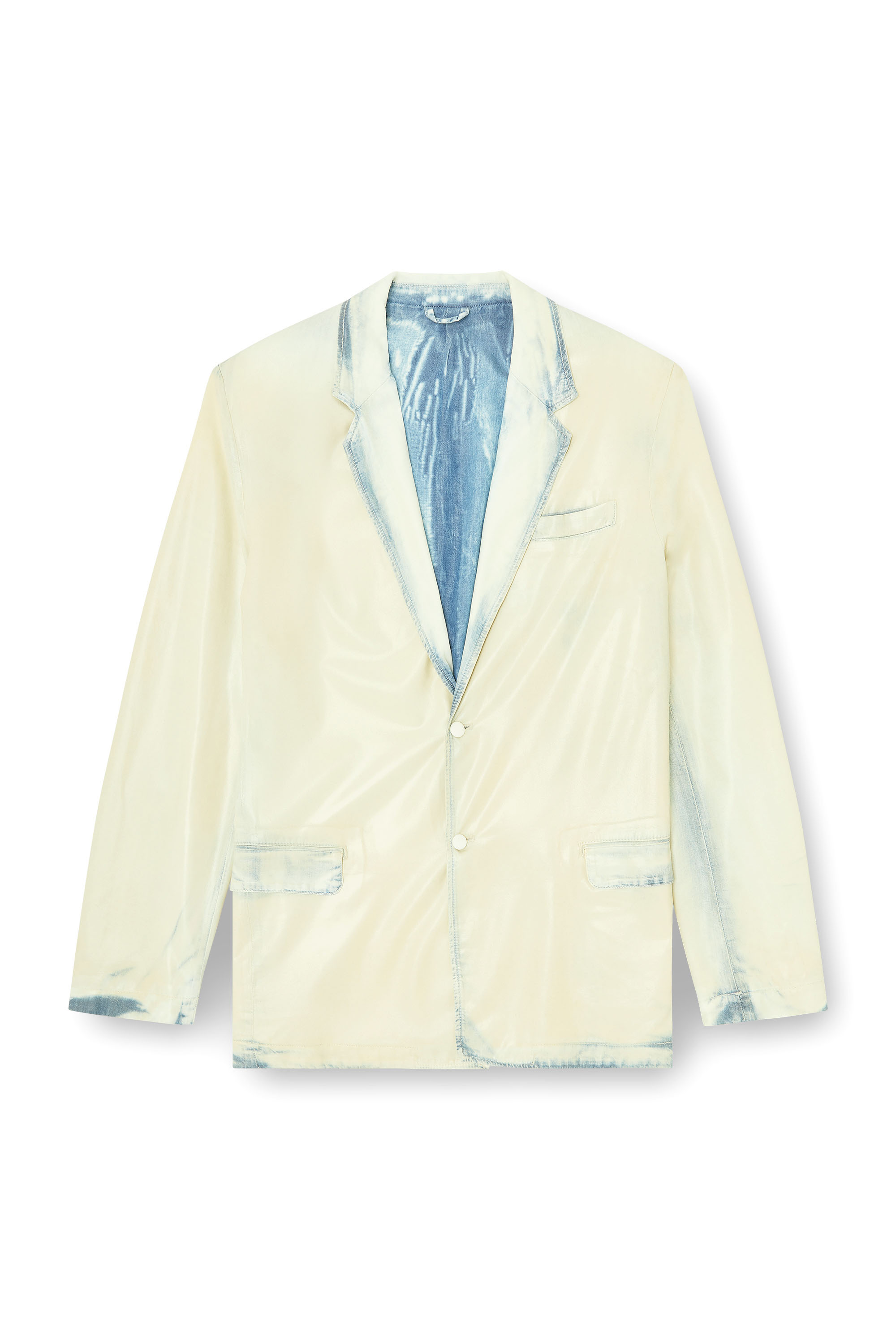 Diesel - D-NIVALE-FSI, Blazer en denim X-Ray bleach fluide Homme in Bleu - 4