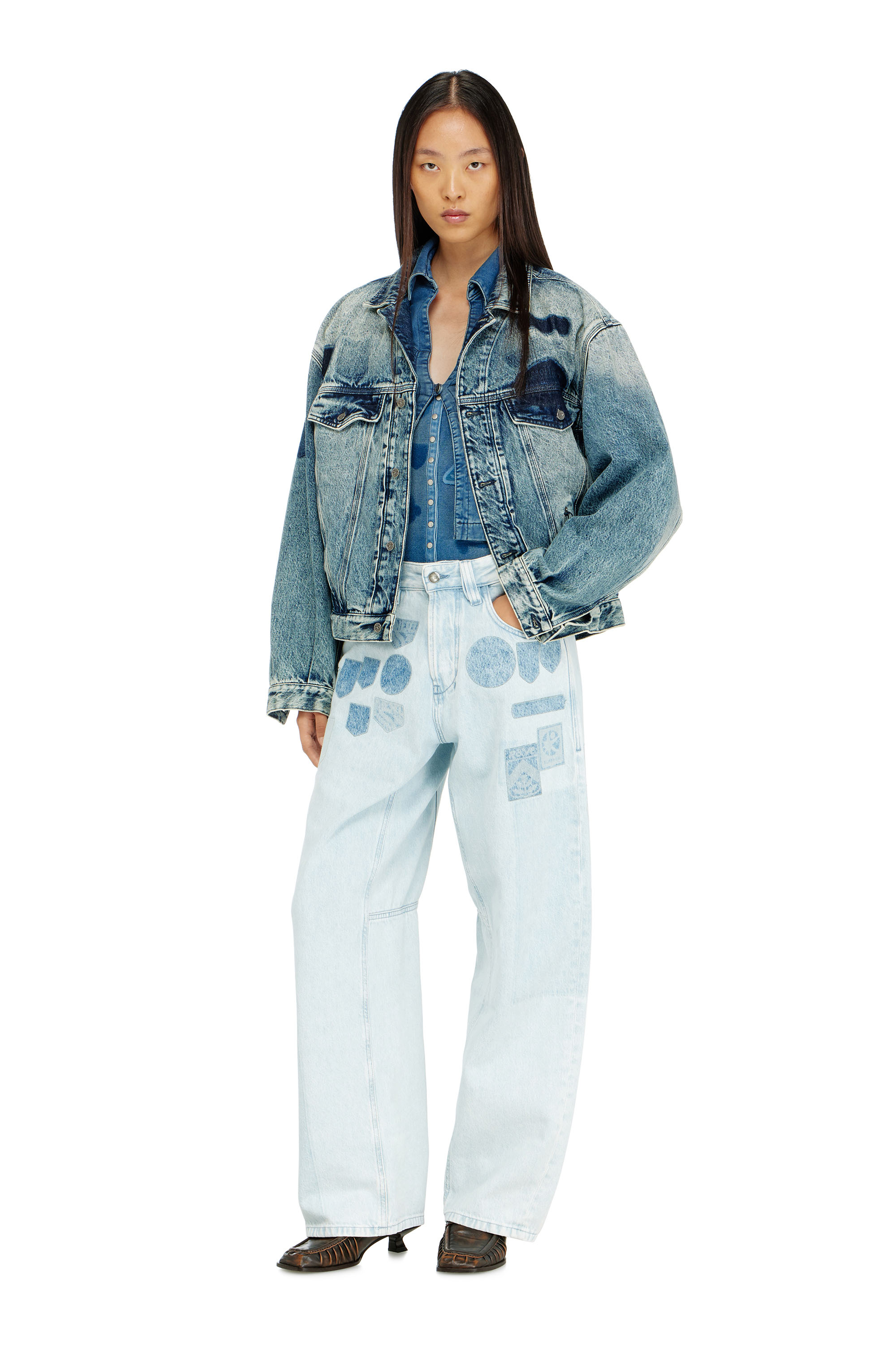 Diesel - Relaxed Jeans 1997 D-Enim-M 0IFBQ Mixte, Bleu Clair - Image 1