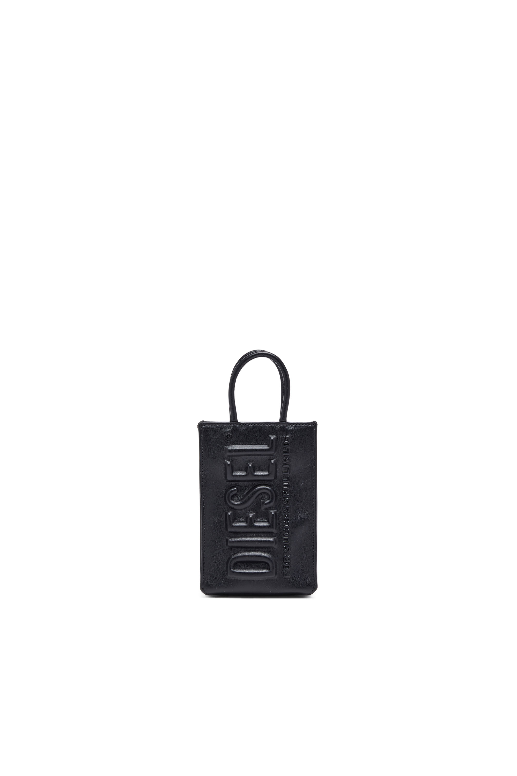 Diesel - DSL 3D SHOPPER MINI X, Dsl 3D Mini -Petit sac tote en PU avec logo embossé Homme in Noir - 1