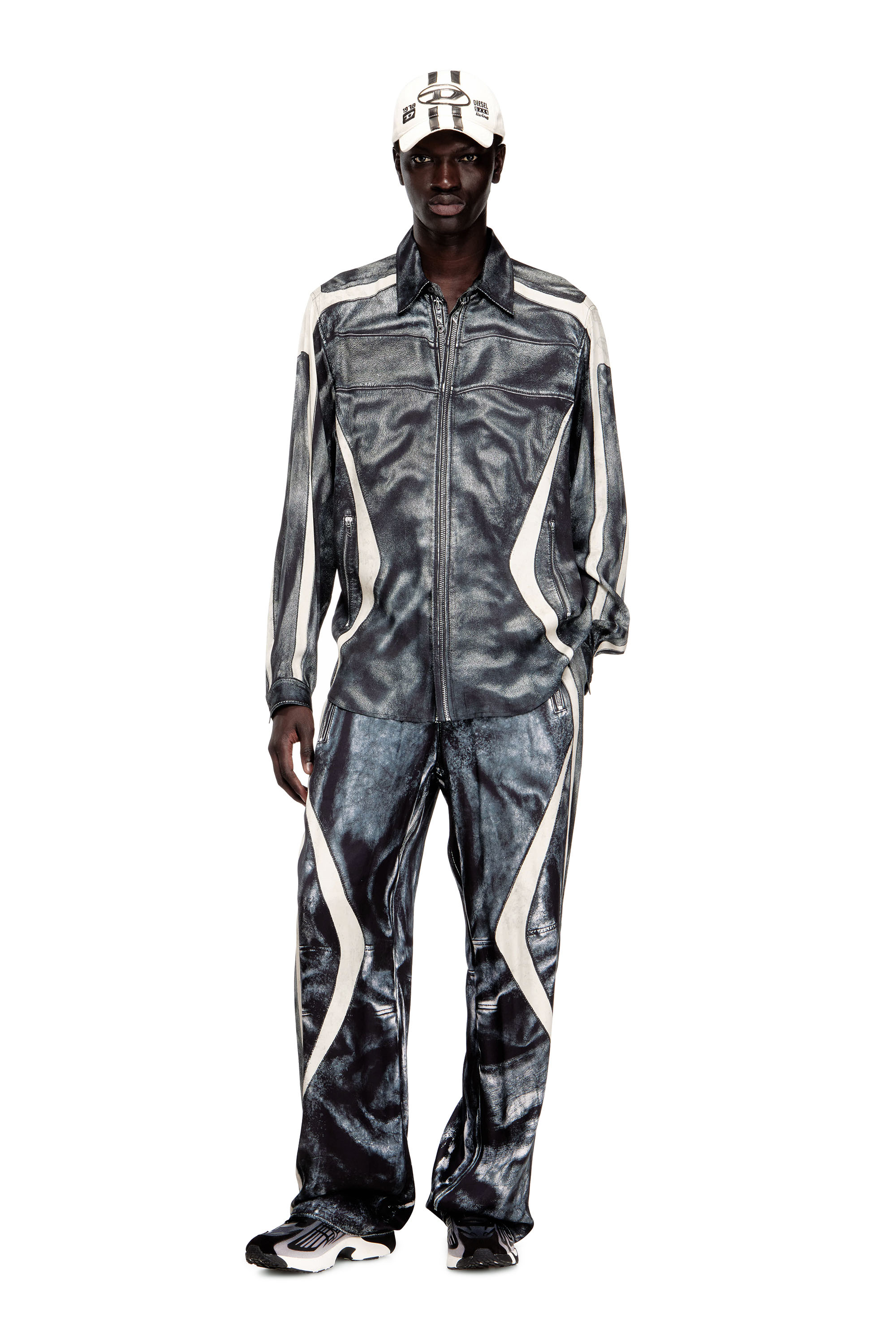 Diesel - S-SIMPLY-BMCZ, Chemise en viscose imprim&eacute;e avec fermeture zipp&eacute;e sur le devant Homme in ToBeDefined - 2