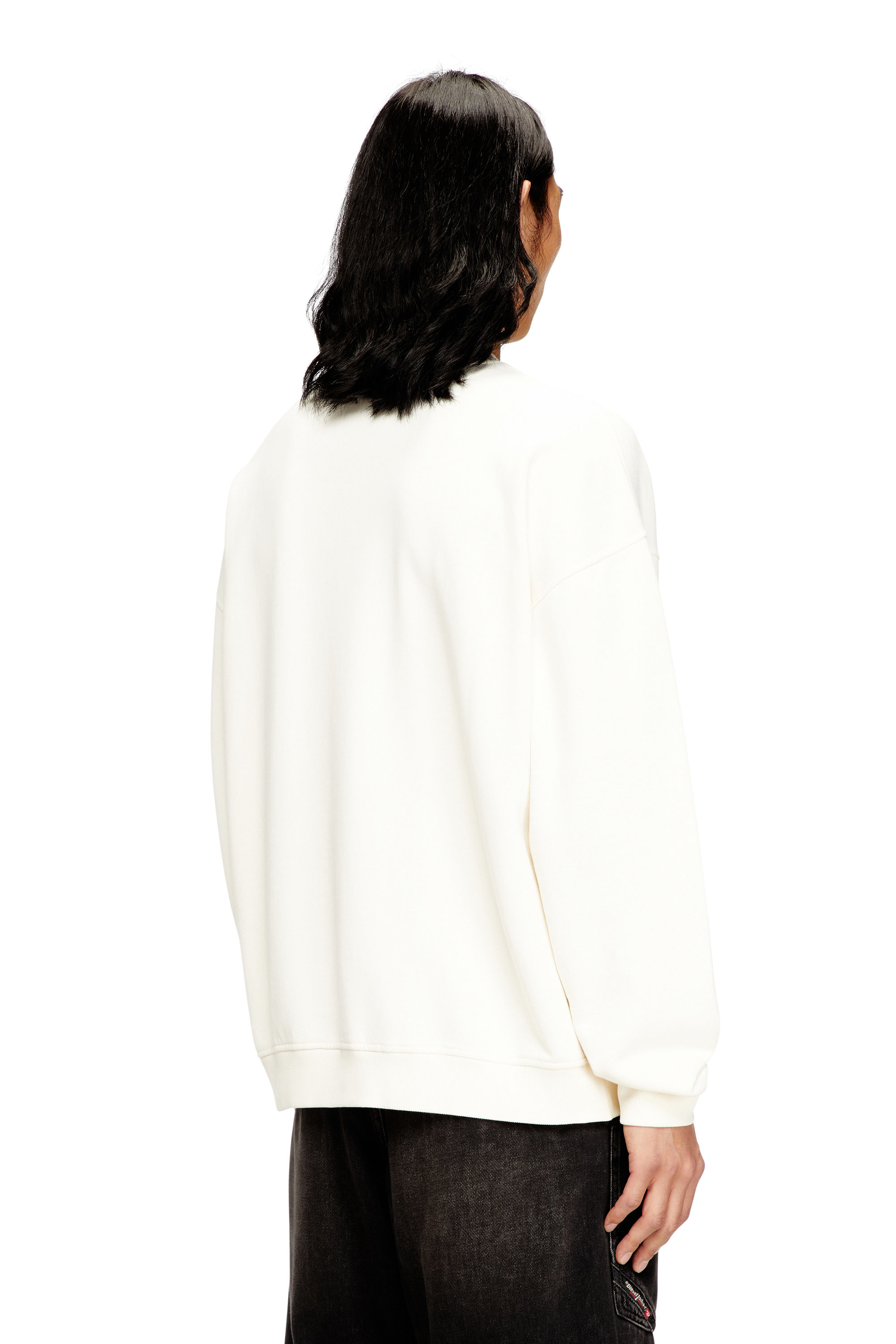 Diesel - S-BOXT-N5, Sweat-shirt avec logo floqué effet vieilli Homme in Polychrome - 4