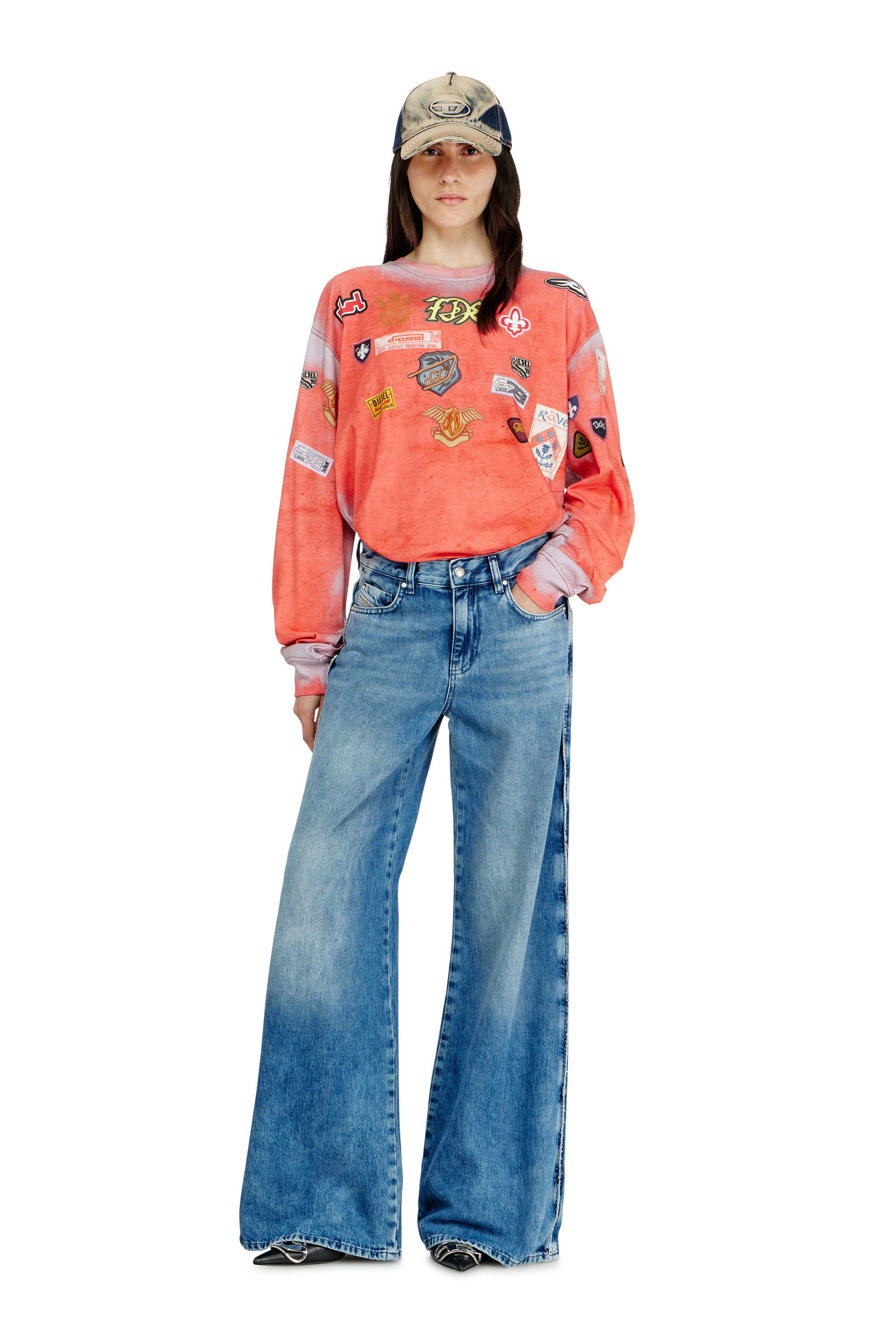 Diesel - Flare Jeans 1978 D-Akemi 0ADCJ Femme, Bleu moyen - Image 2