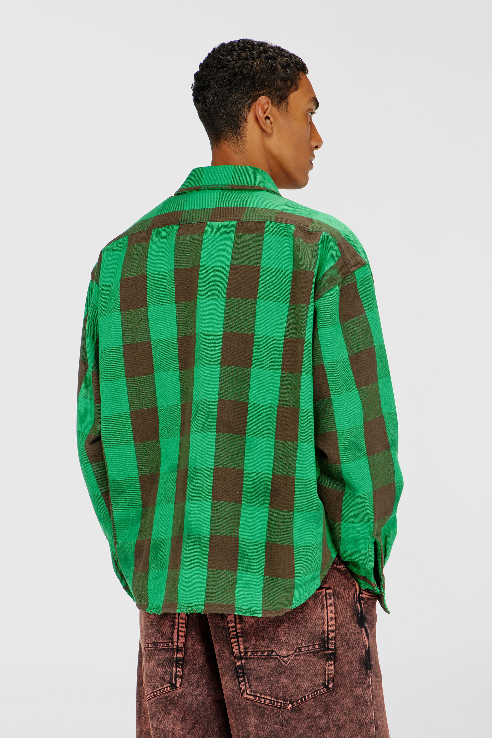 Diesel - S-DRUM, Chemise &agrave; carreaux effet us&eacute; Homme in Polychrome - 4