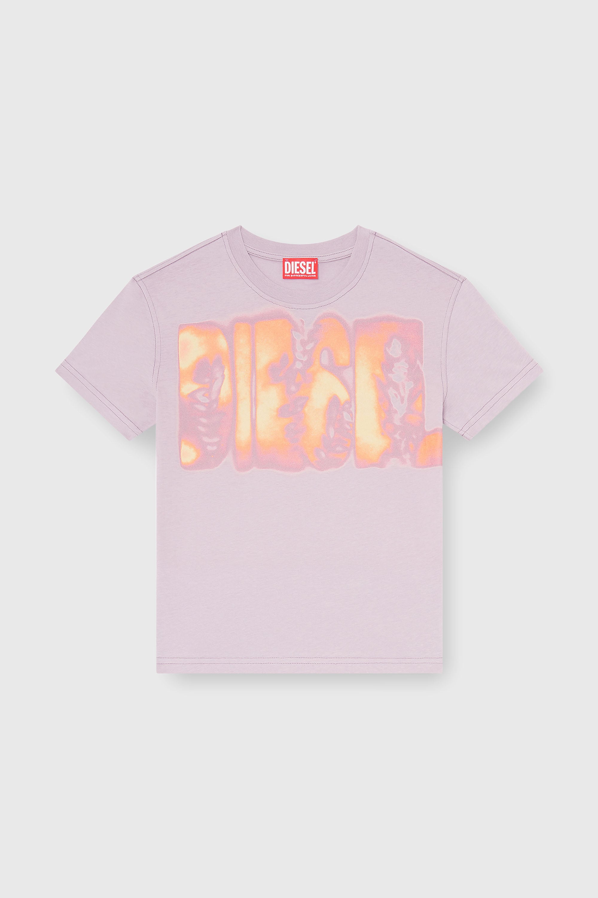 Diesel - T-ILA-AA3, T-shirt ajust&eacute;e en jersey avec imprim&eacute; graphique Femme in Violet - 2
