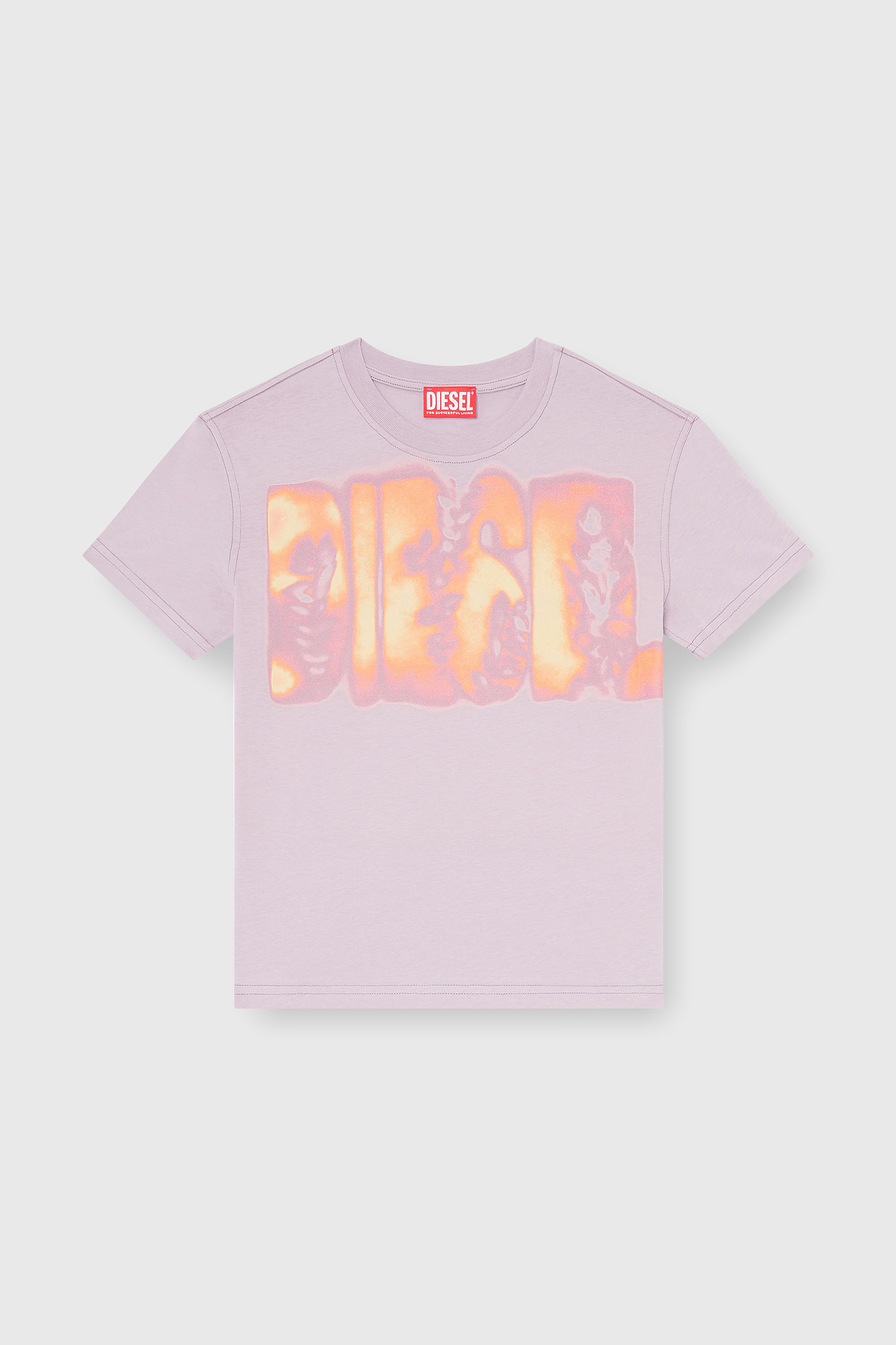 Diesel - T-ILA-AA3, T-shirt ajust&eacute;e en jersey avec imprim&eacute; graphique Femme in Violet - 2