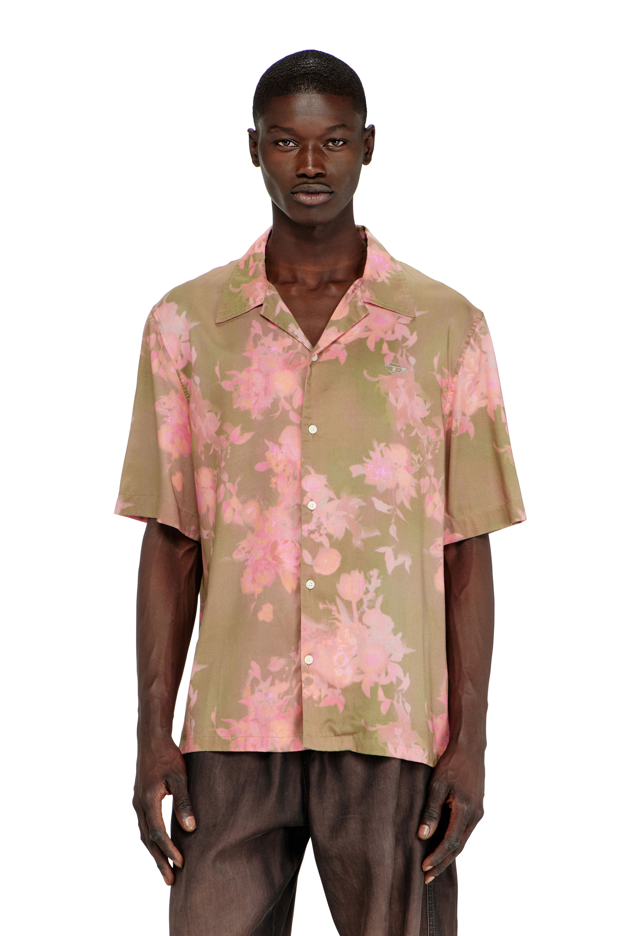 Diesel - S-BRAD-QMCE, Chemise en lyocell &agrave; imprim&eacute; floral int&eacute;gral Homme in ToBeDefined - 1