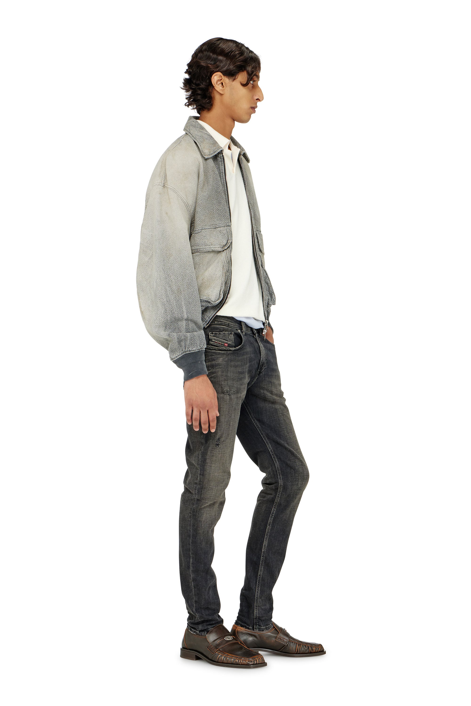 Diesel - Skinny Jeans 1979 Sleenker 09P77 Homme, Noir/Gris fonc&eacute; - Image 4