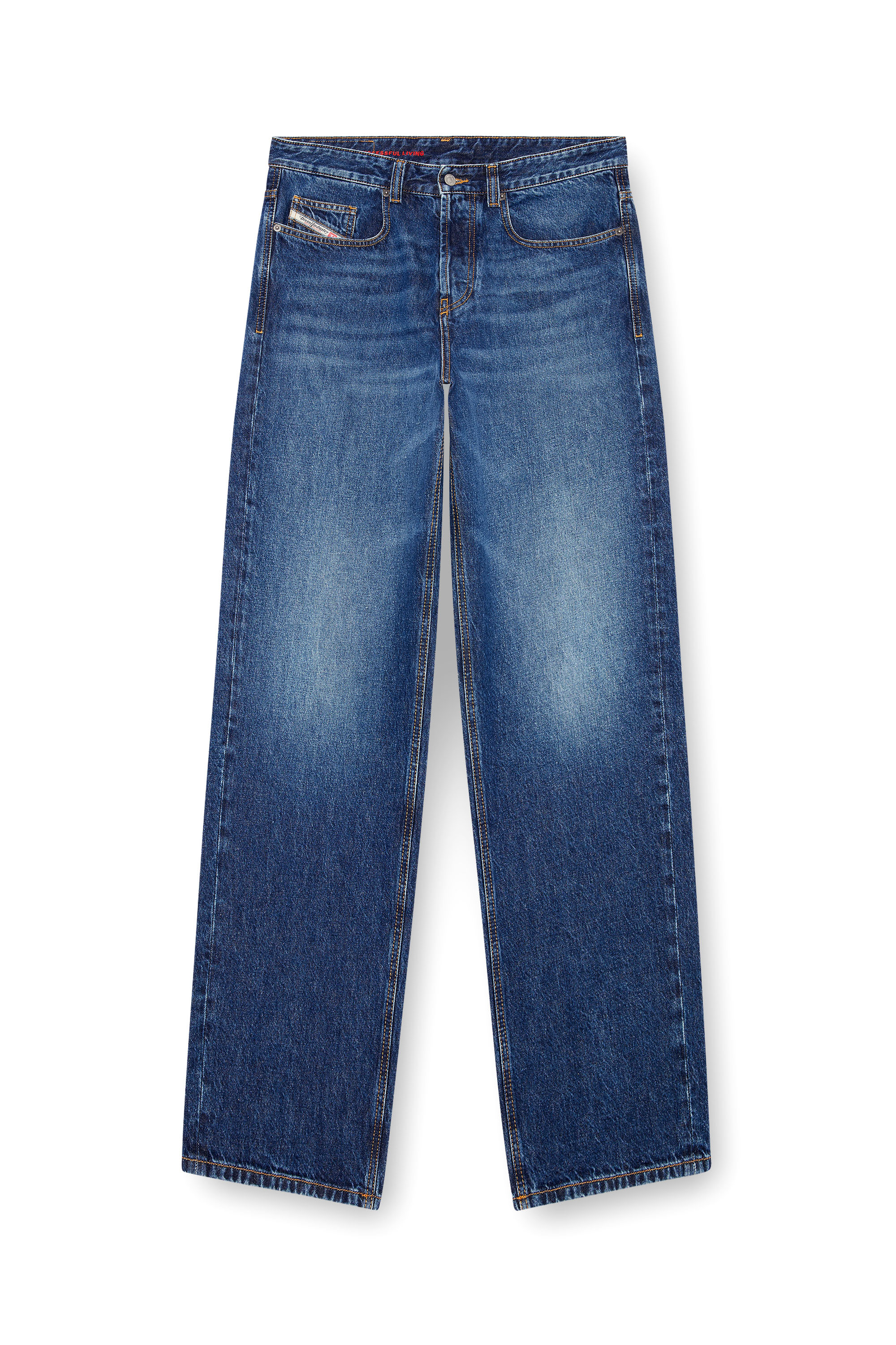 Diesel - Relaxed Jeans 2001 D-Macro 09I27 Homme, Bleu moyen - Image 5