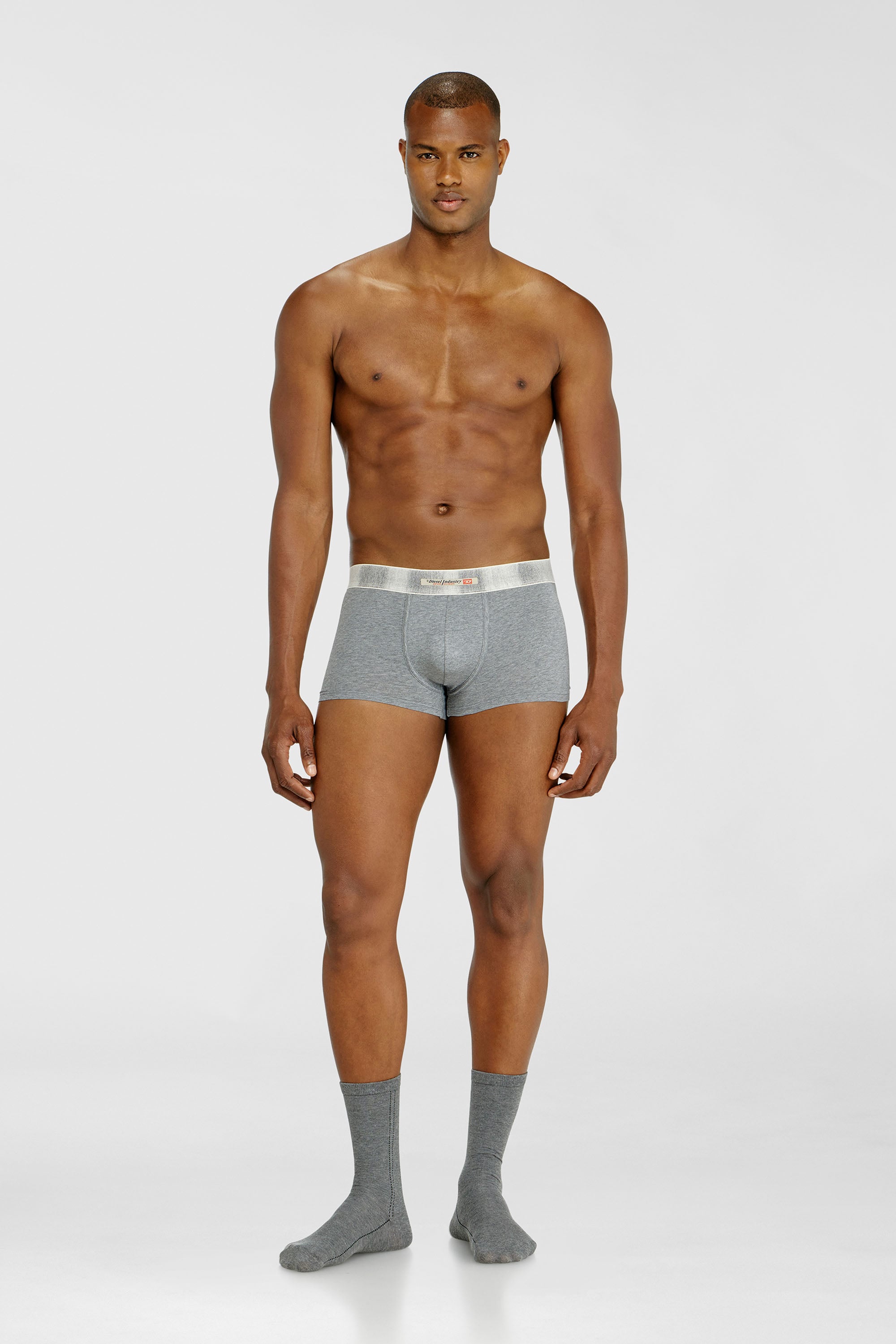 Diesel - DAMIEN-DNM-3PACK, Lot de trois boxers en coton stretch avec ceinture en satin Homme in Polychrome - 2