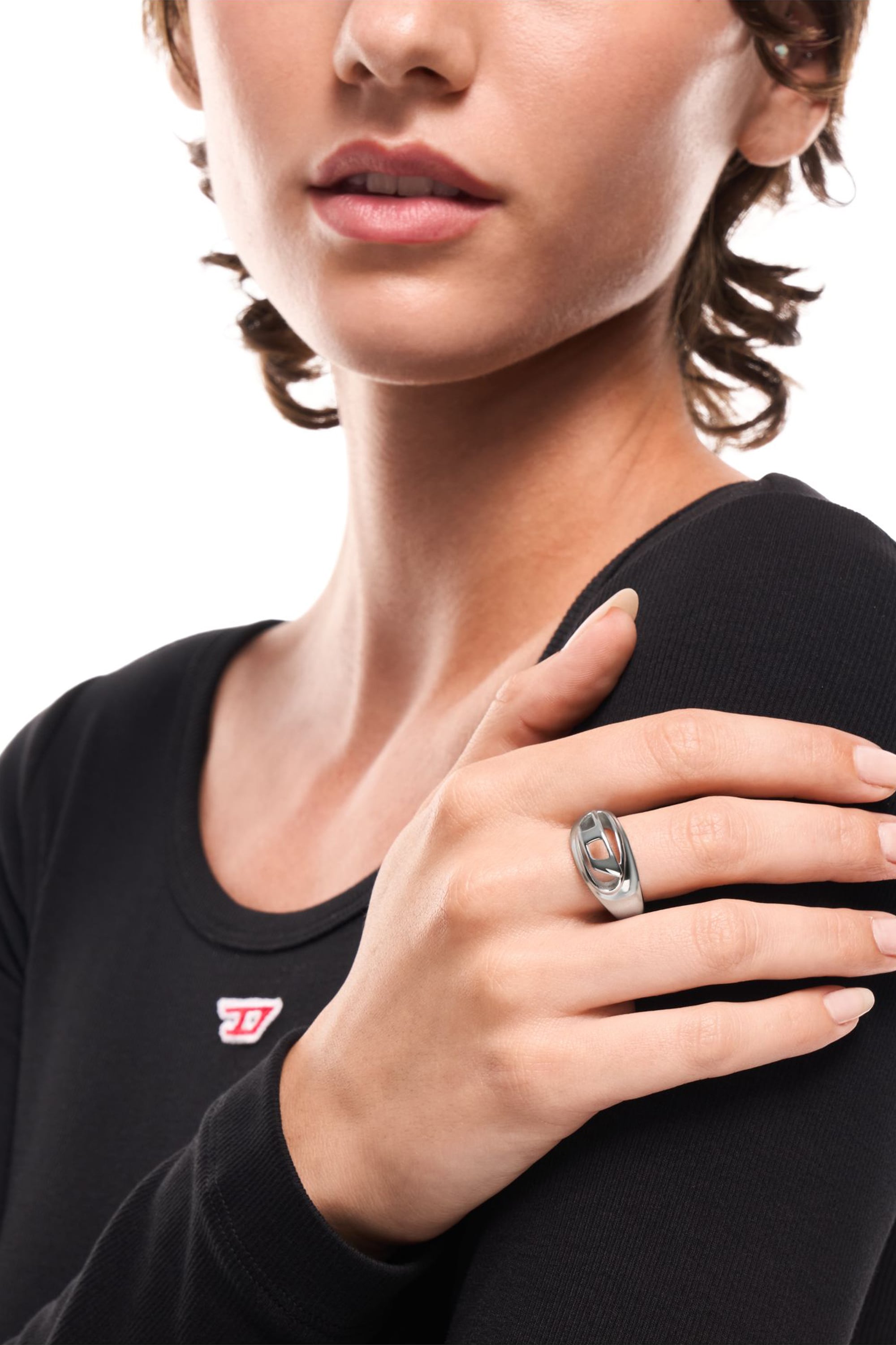 Diesel - DX1715040, Bague bande en acier inoxydable Mixte in Gris argent&eacute; - 4