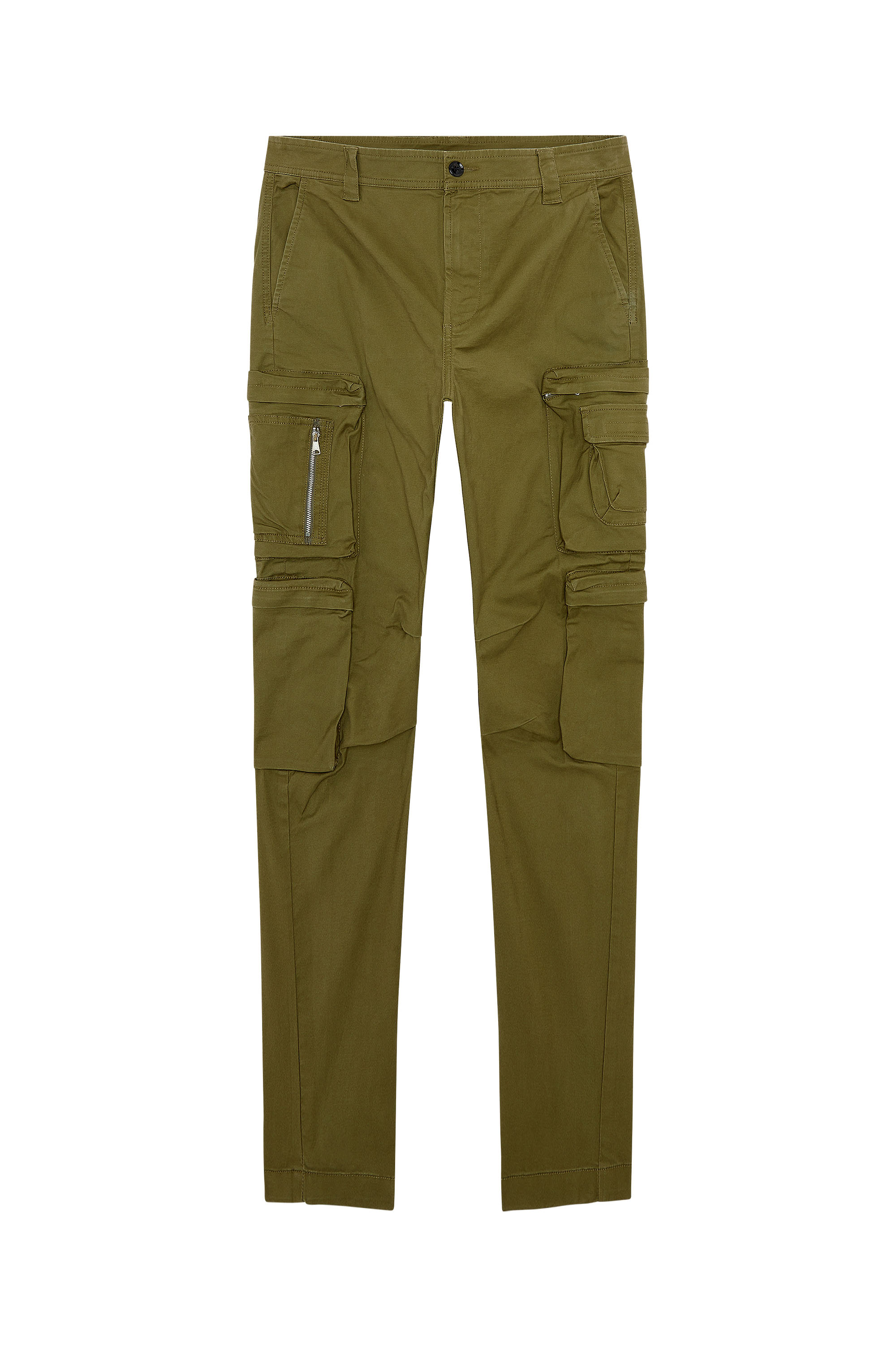 Diesel - P-ARLEM, Man Cargo pants with zip pocket in Green - Image 3
