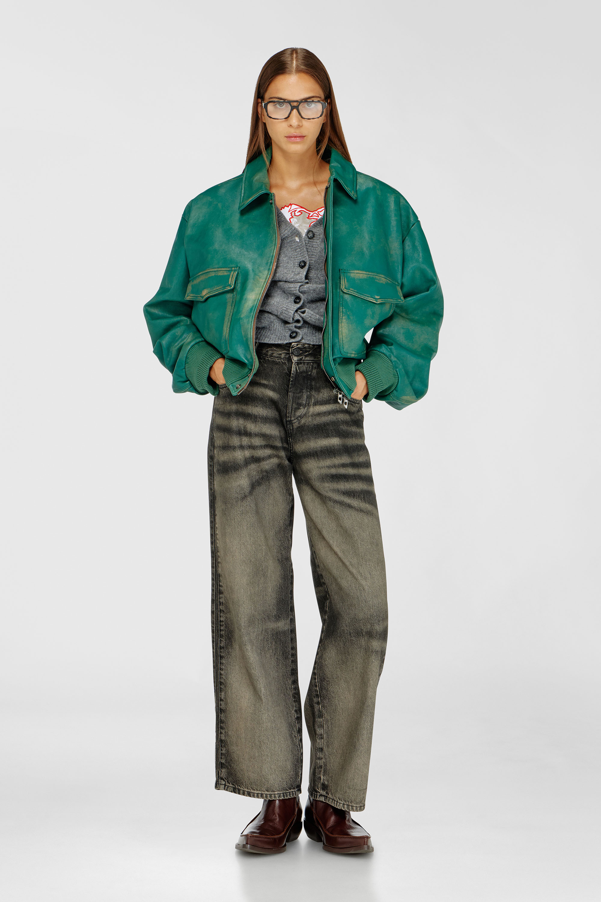 Diesel - Relaxed Jeans 1982 D-Hakou 09R33 Mixte, Noir/Gris fonc&eacute; - Image 7