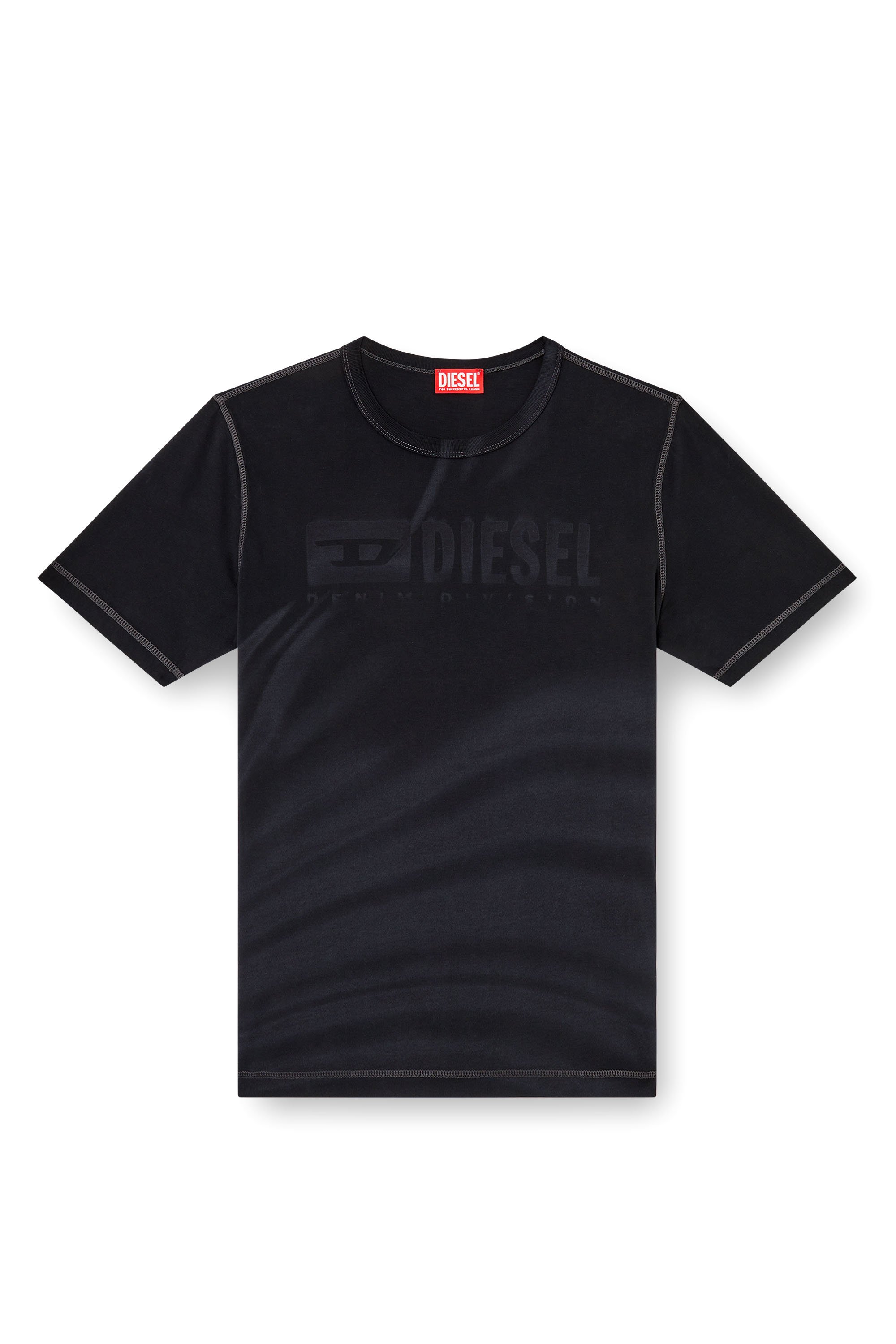 Diesel - T-ADJUST-R13, T-shirt à logo délavé au laser Homme in Noir - 3