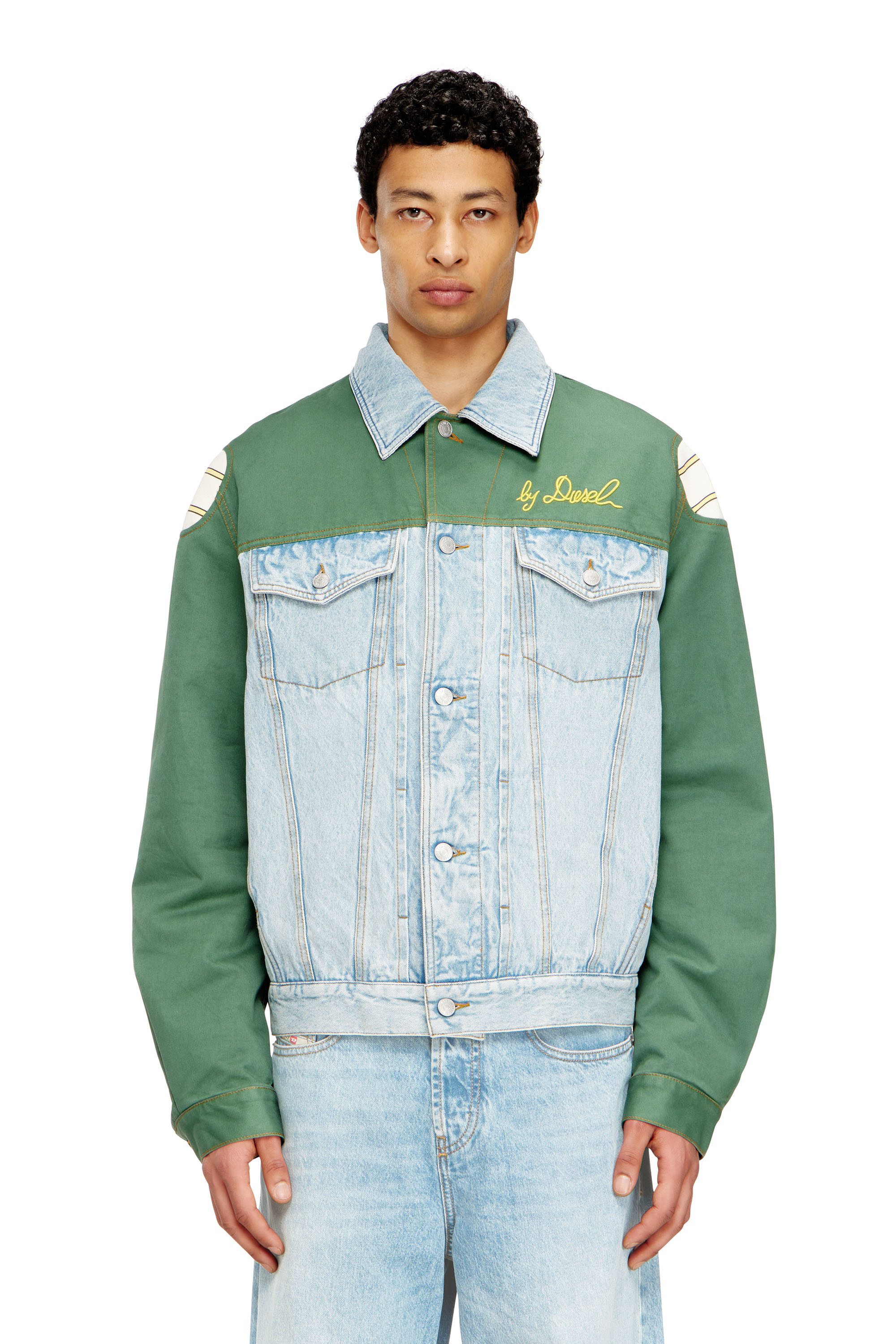 Diesel - J-GIANT-20TH, Veste en jean avec insert en coton Mixte in Polychrome - 3